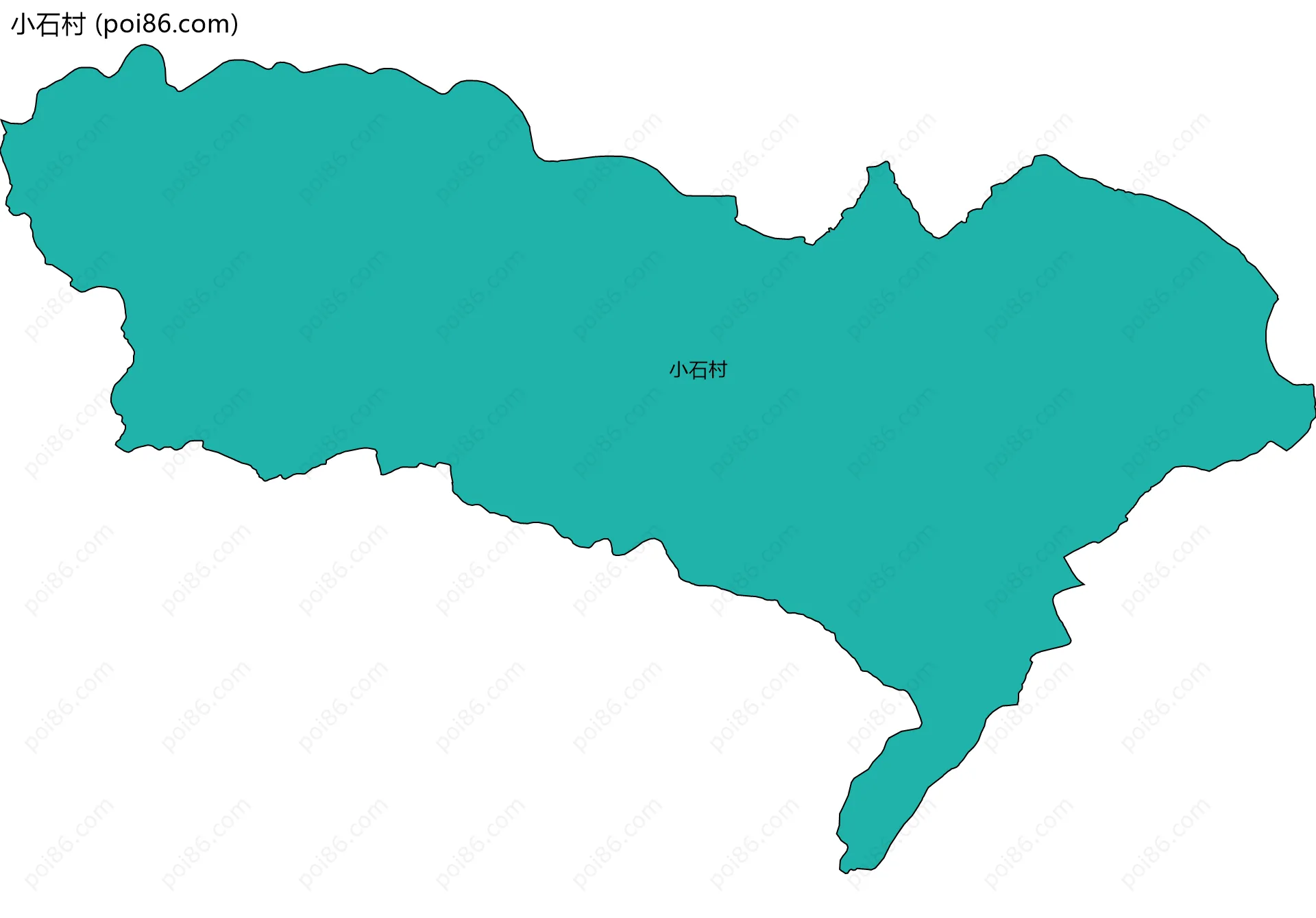 小石村边界地图