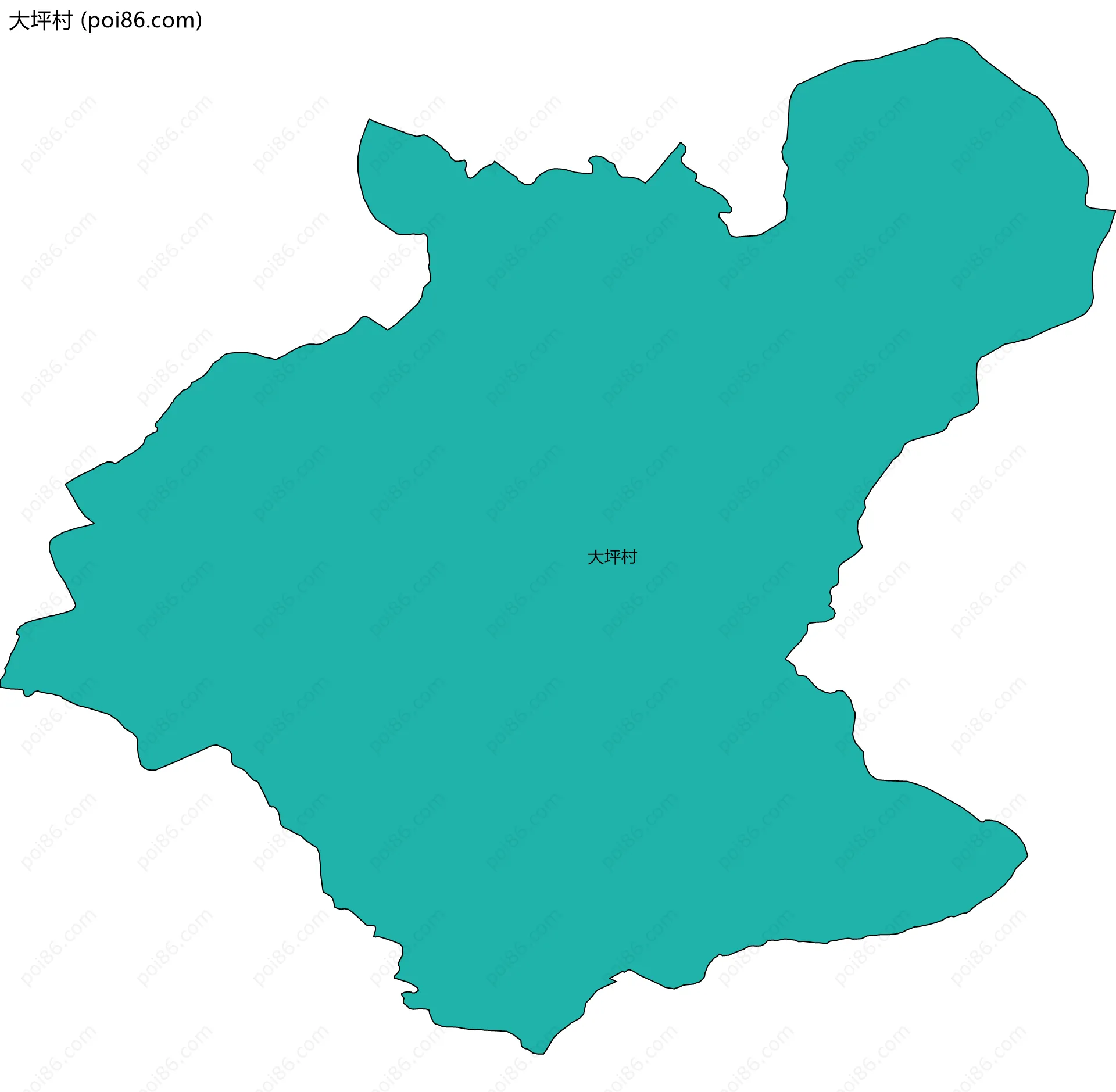 大坪村边界地图