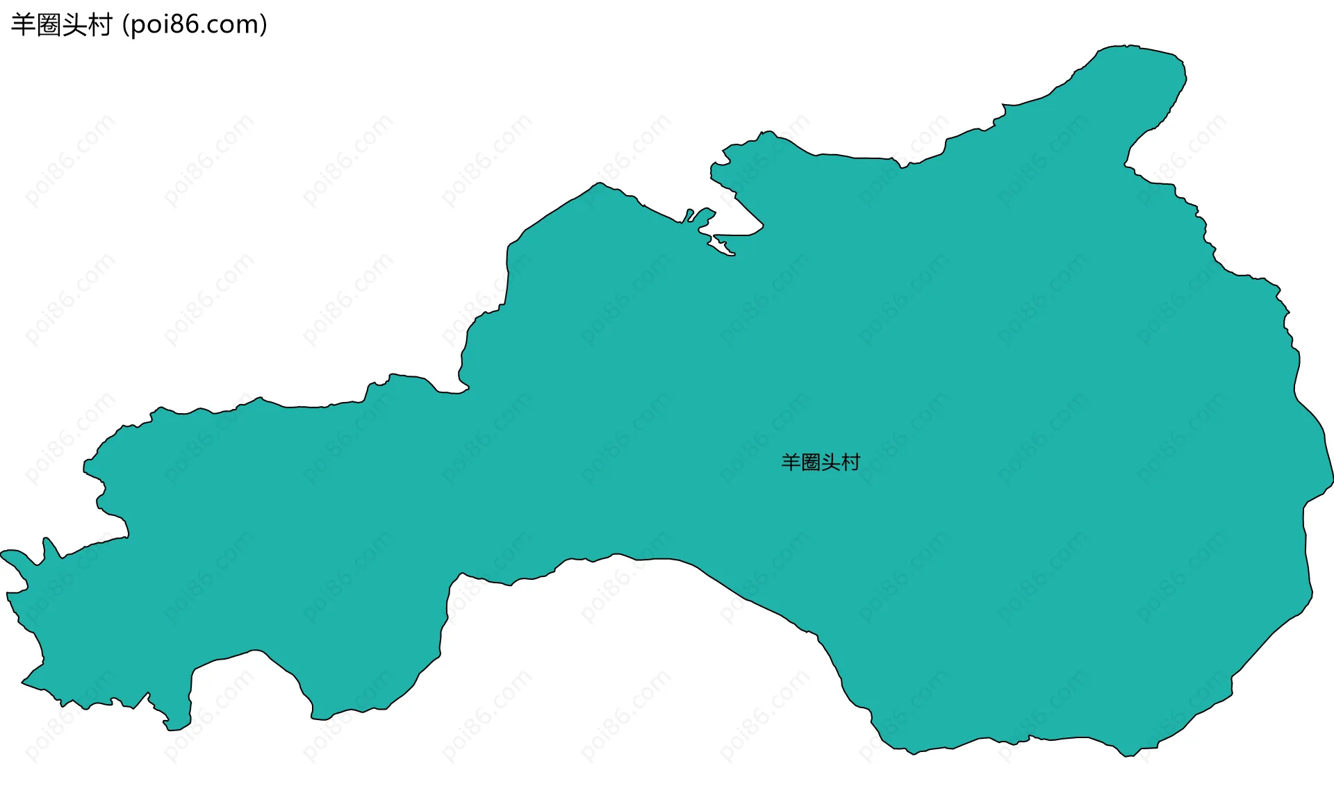 羊圈头村边界地图