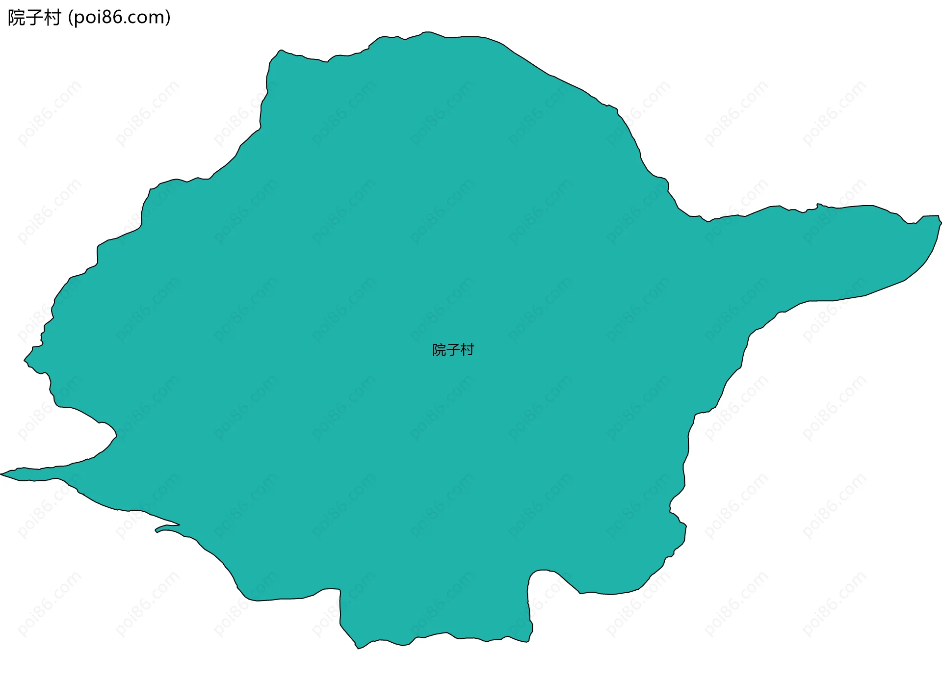 院子村边界地图