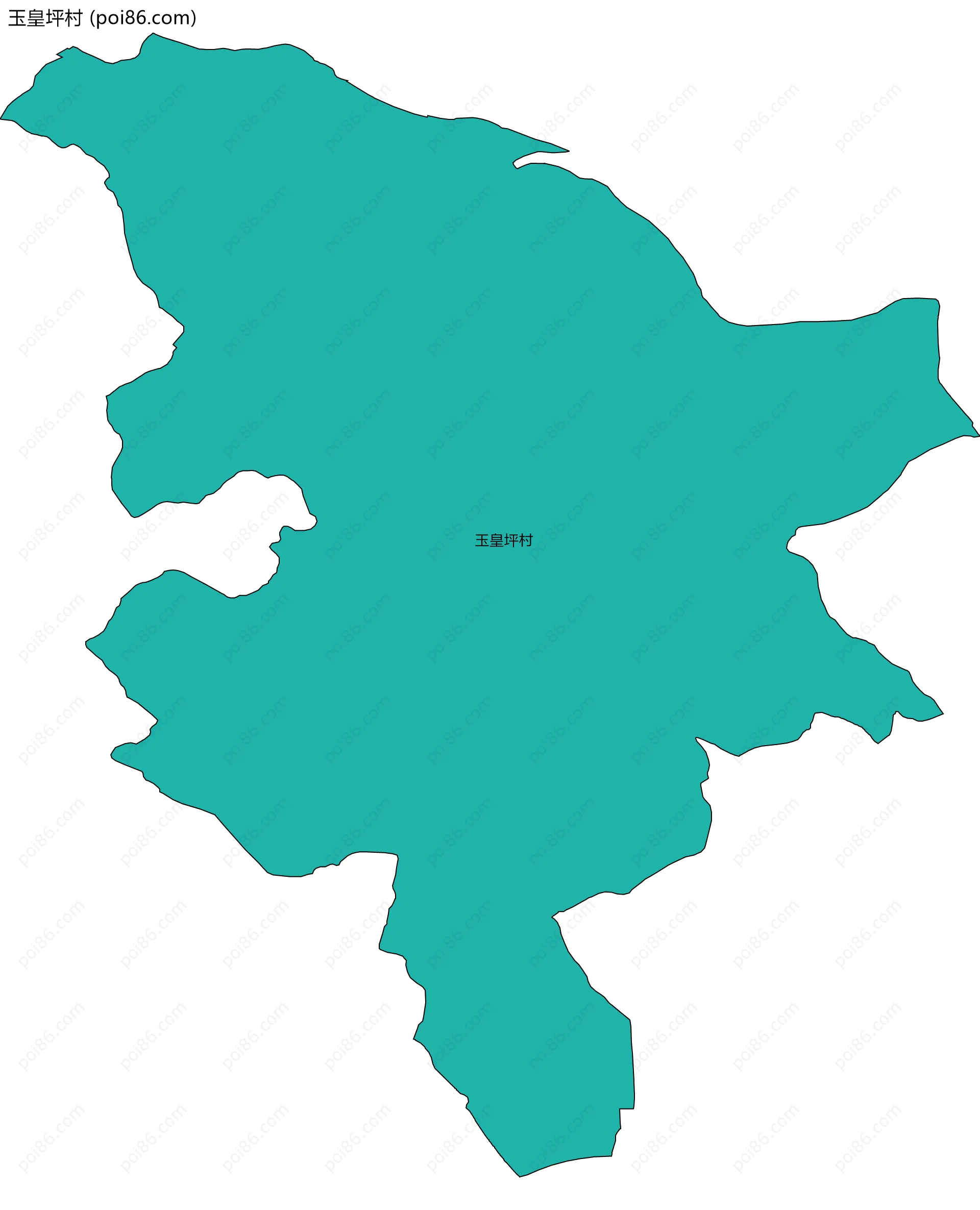 玉皇坪村边界地图