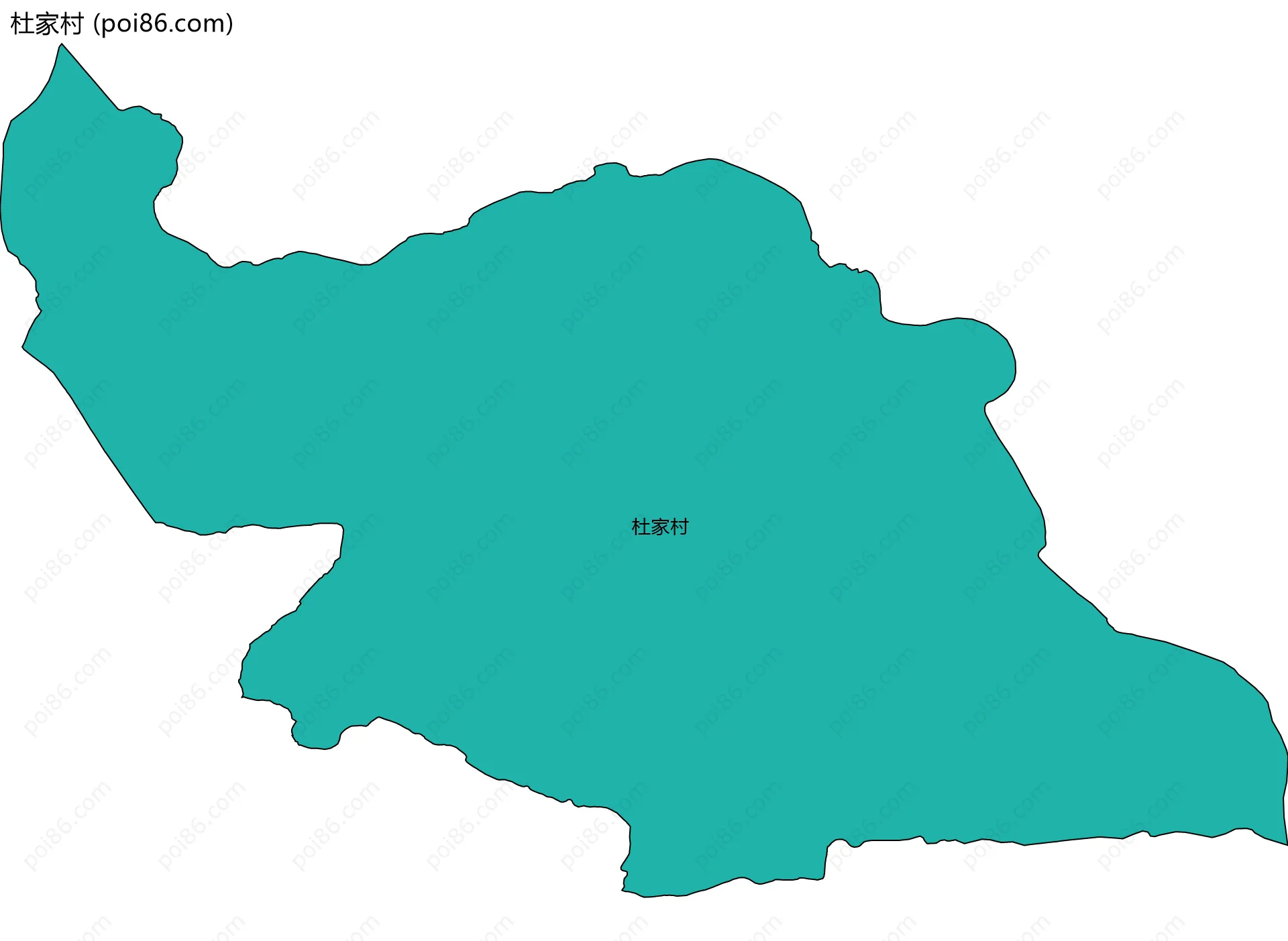 杜家村边界地图