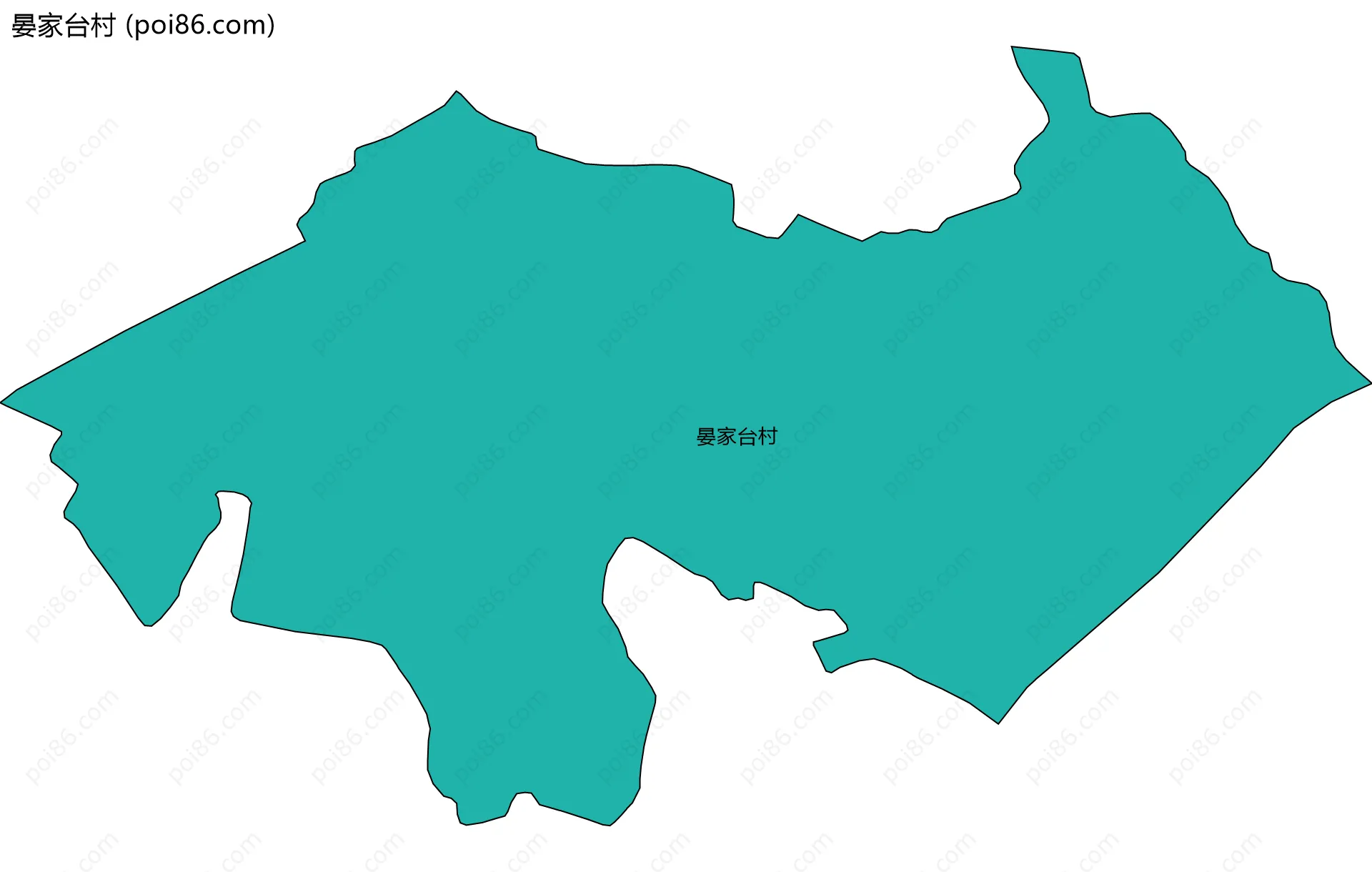 晏家台村边界地图