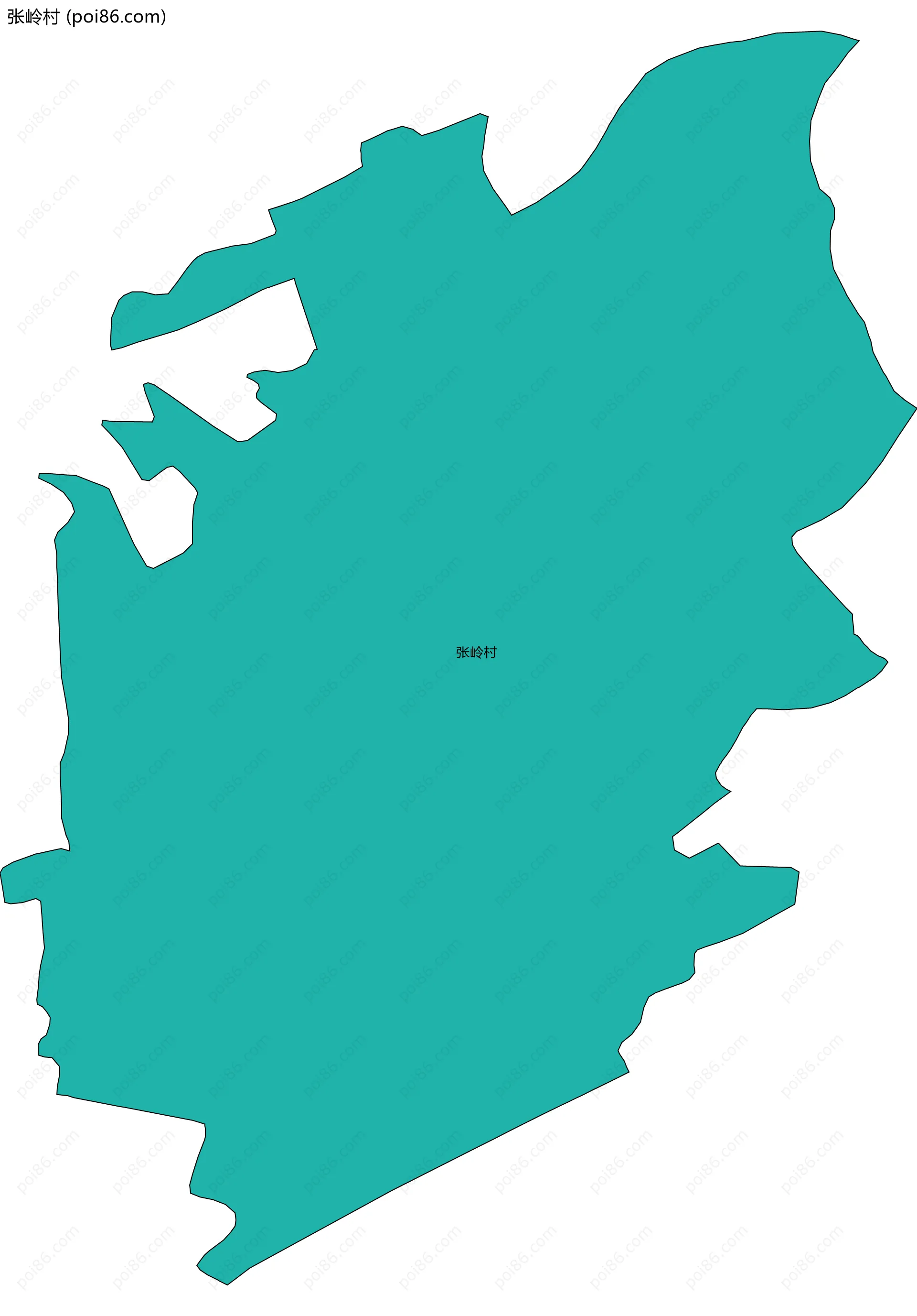 张岭村边界地图