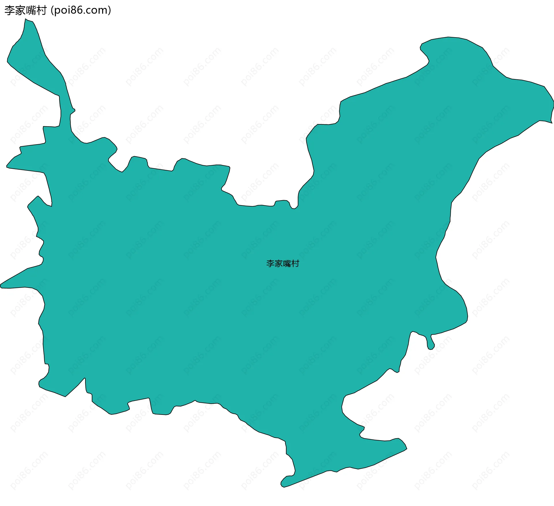 李家嘴村边界地图