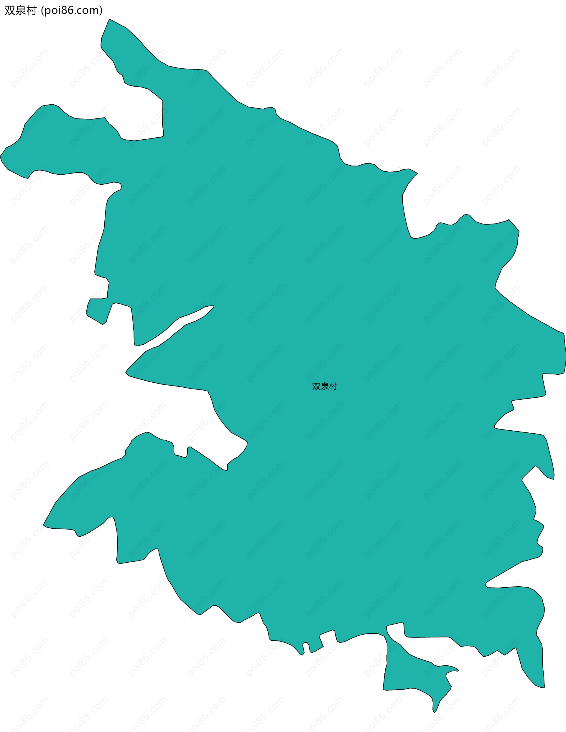 双泉村边界地图