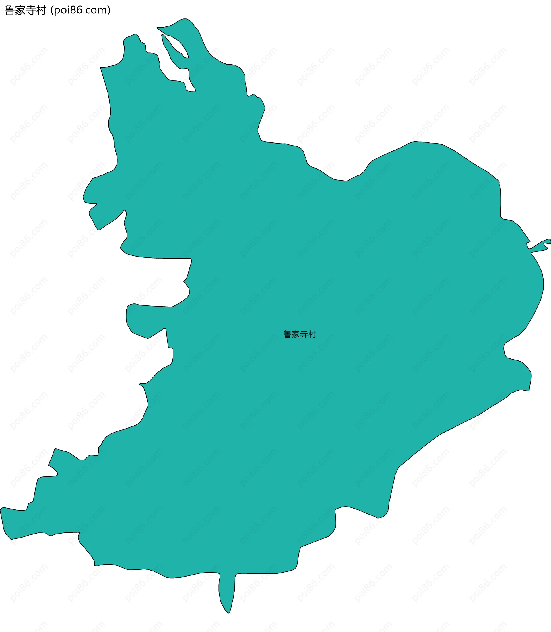 鲁家寺村边界地图