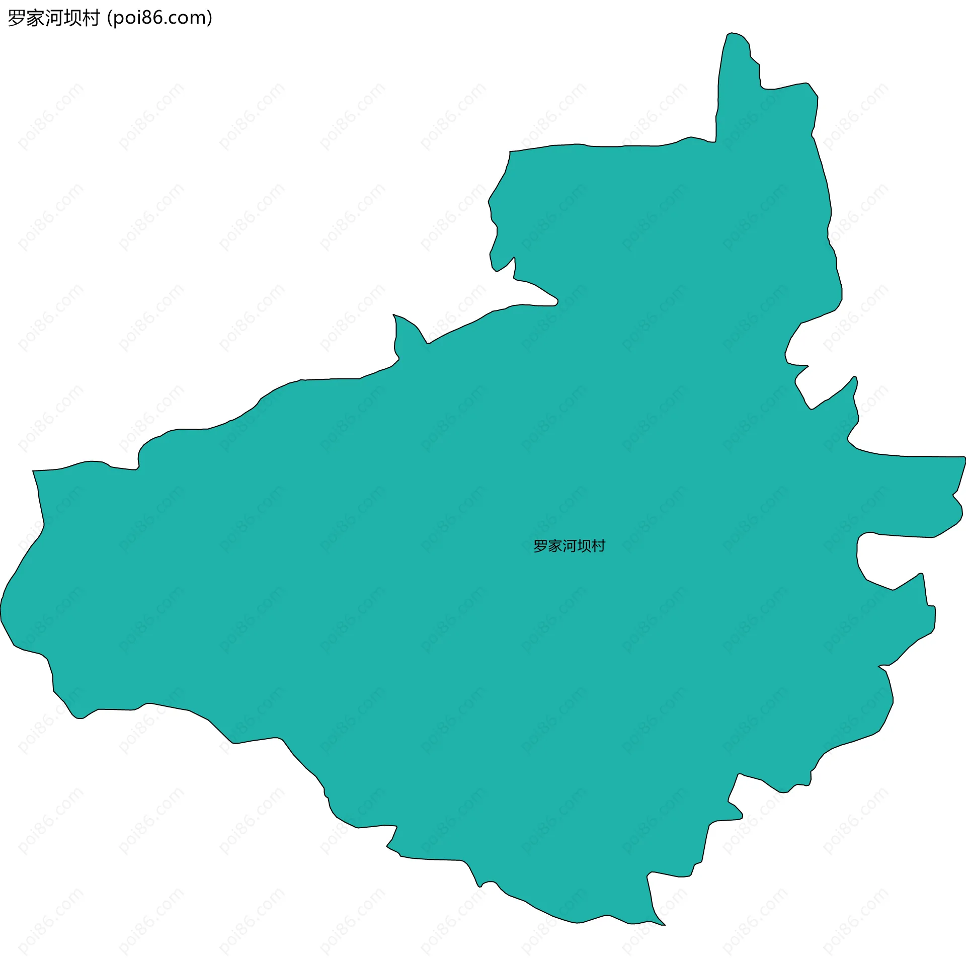 罗家河坝村边界地图