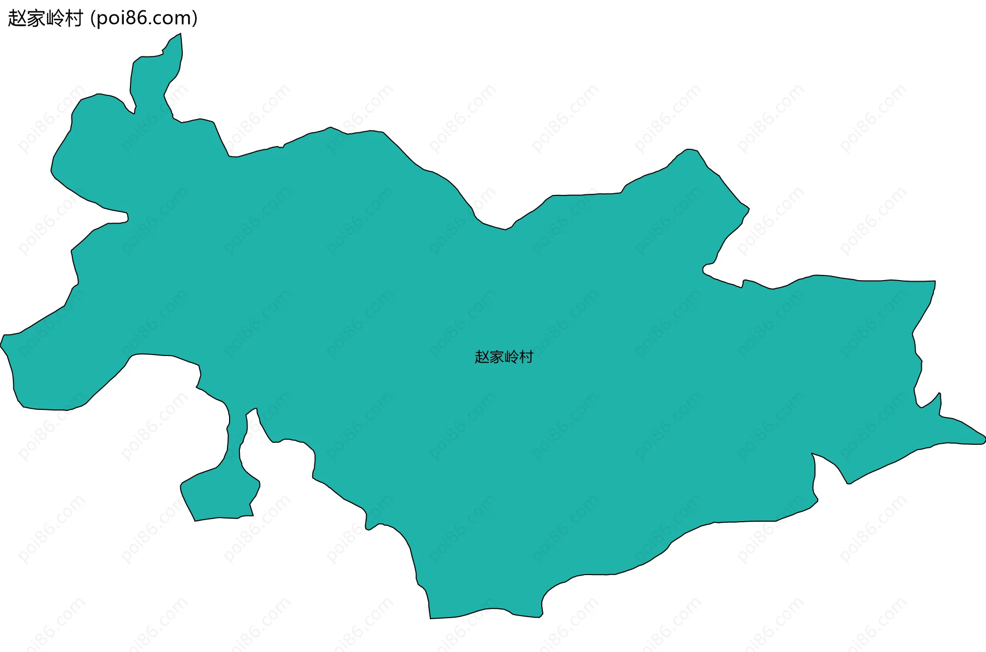 赵家岭村边界地图