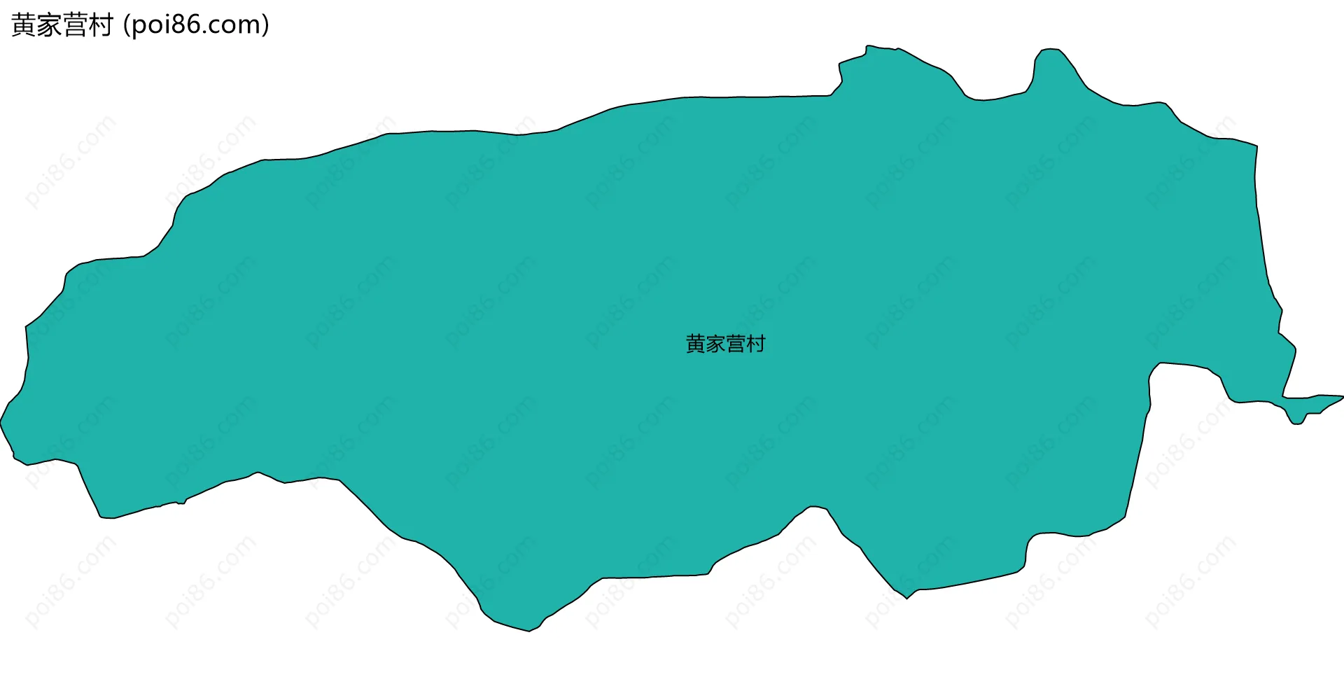 黄家营村边界地图