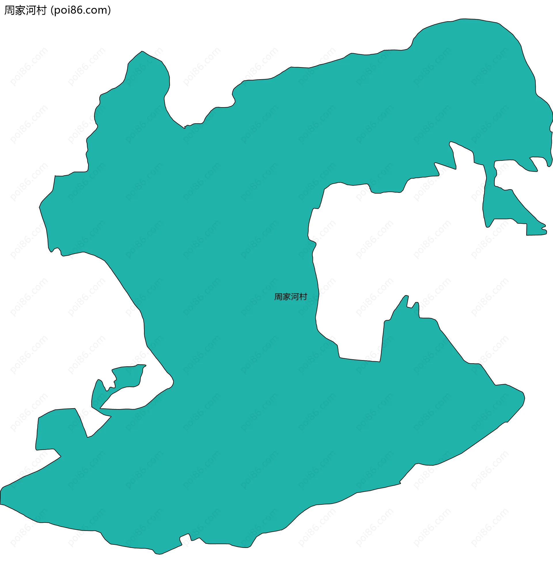 周家河村边界地图