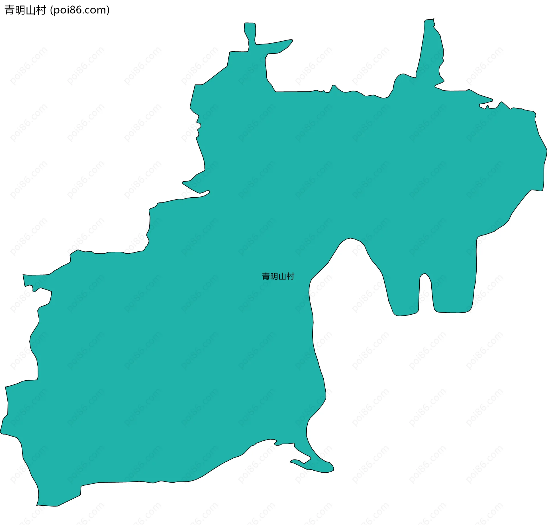 青明山村边界地图