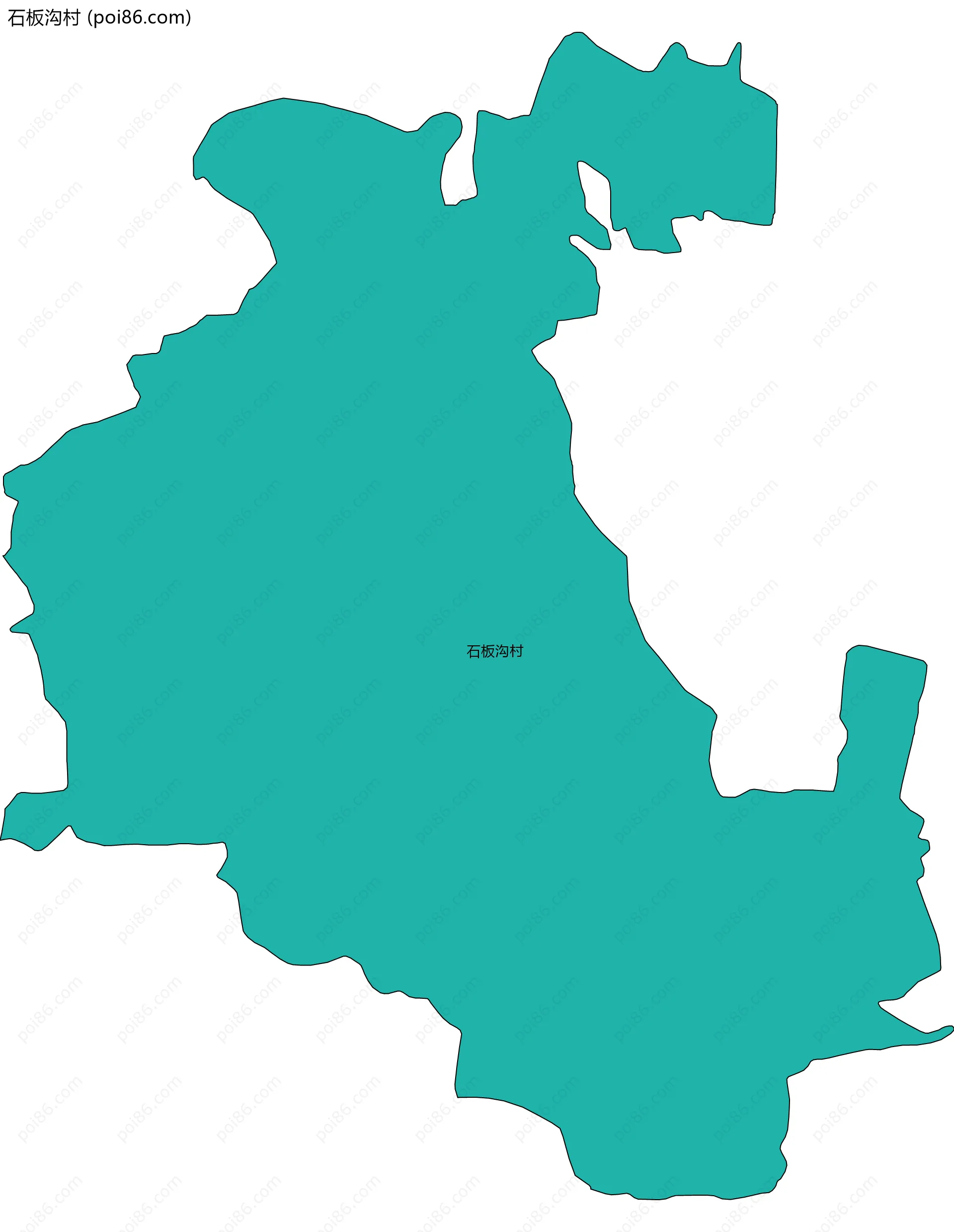 石板沟村边界地图