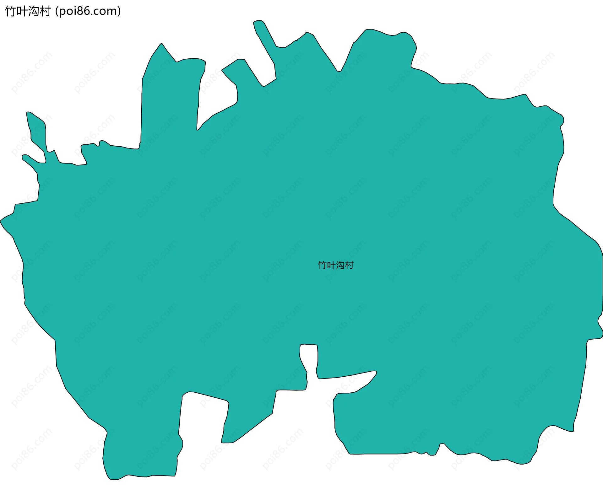 竹叶沟村边界地图