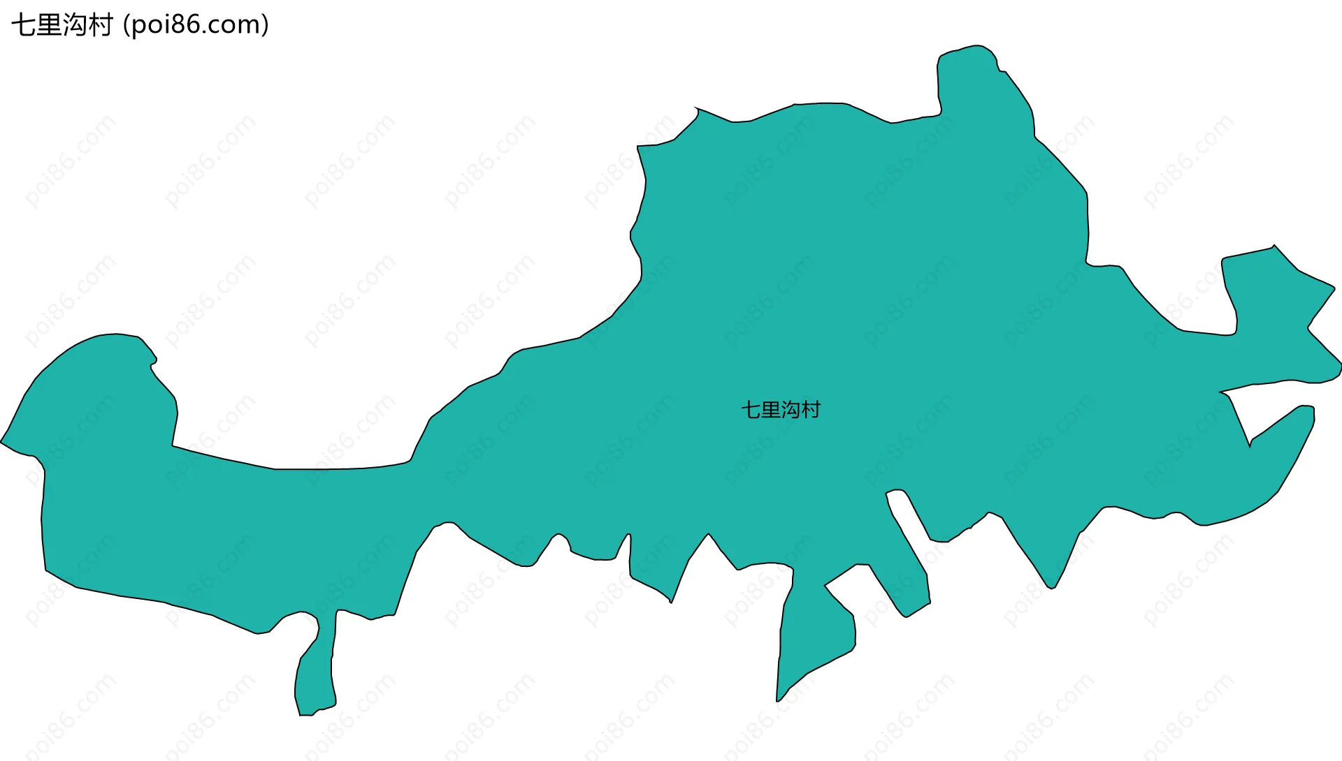 七里沟村边界地图