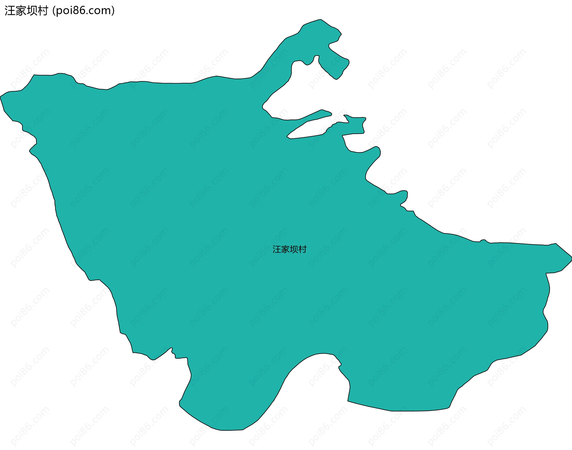 汪家坝村边界地图