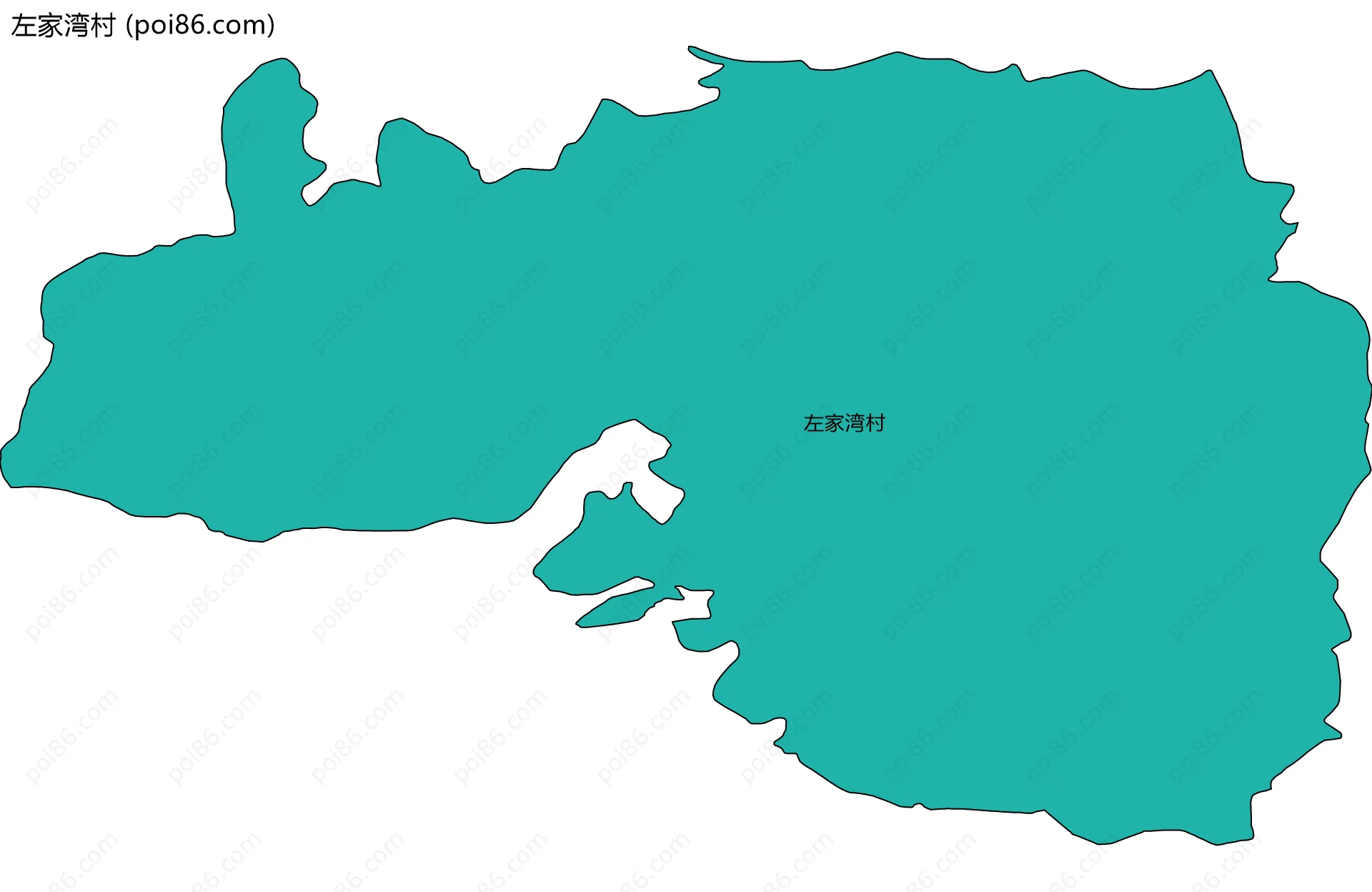 左家湾村边界地图