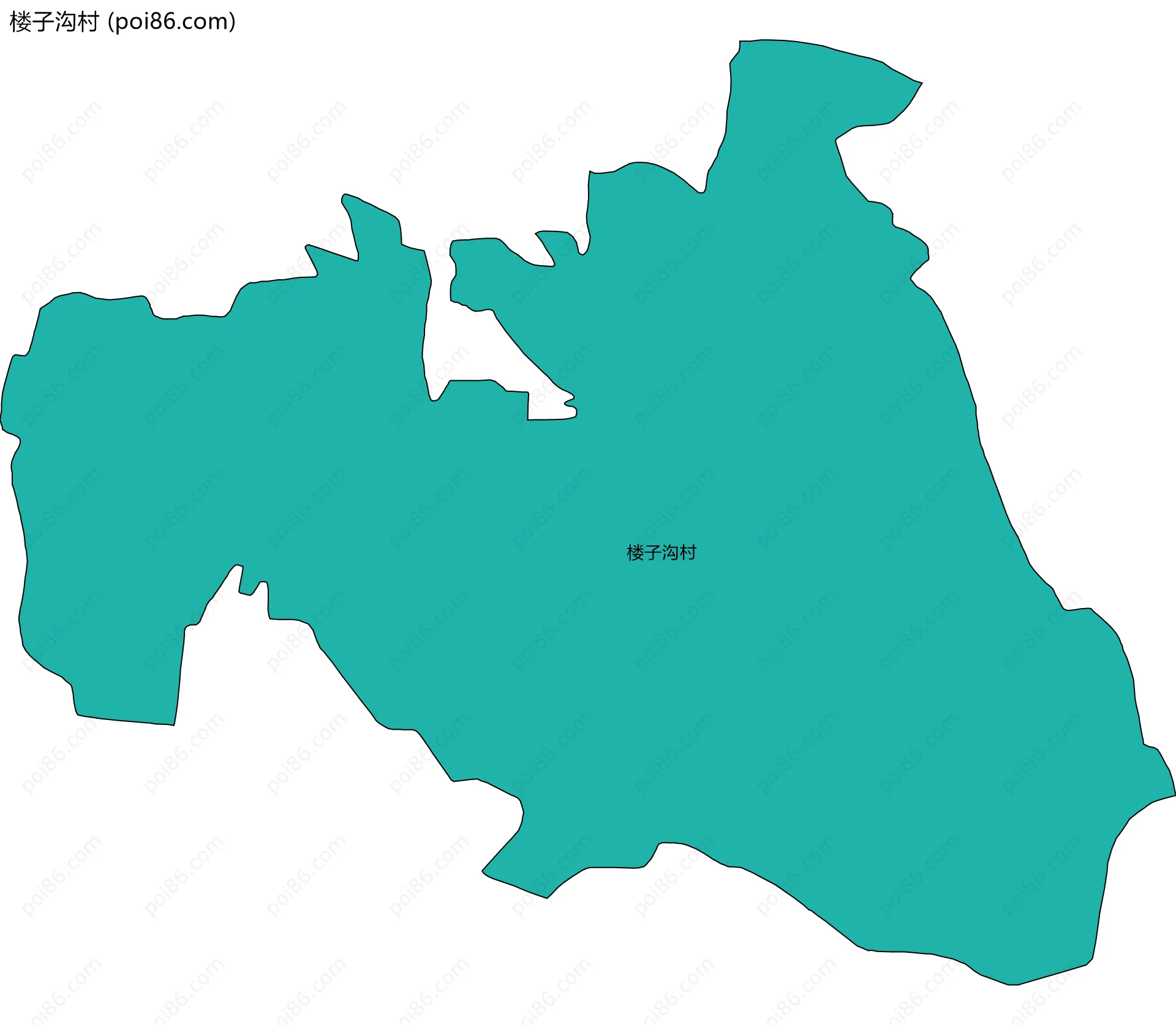 楼子沟村边界地图