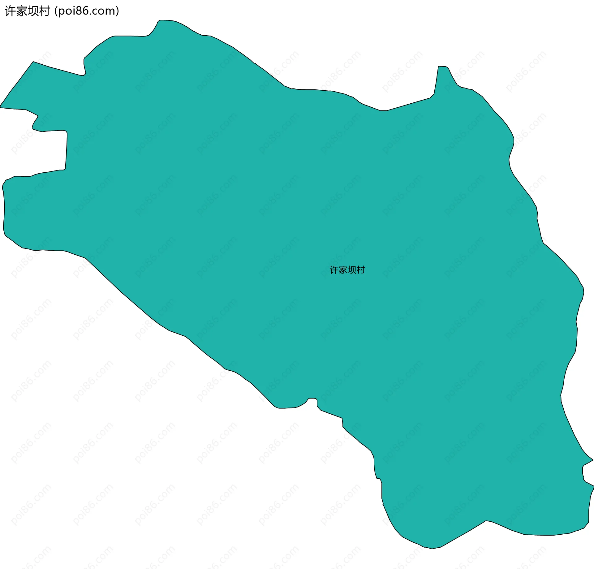 许家坝村边界地图