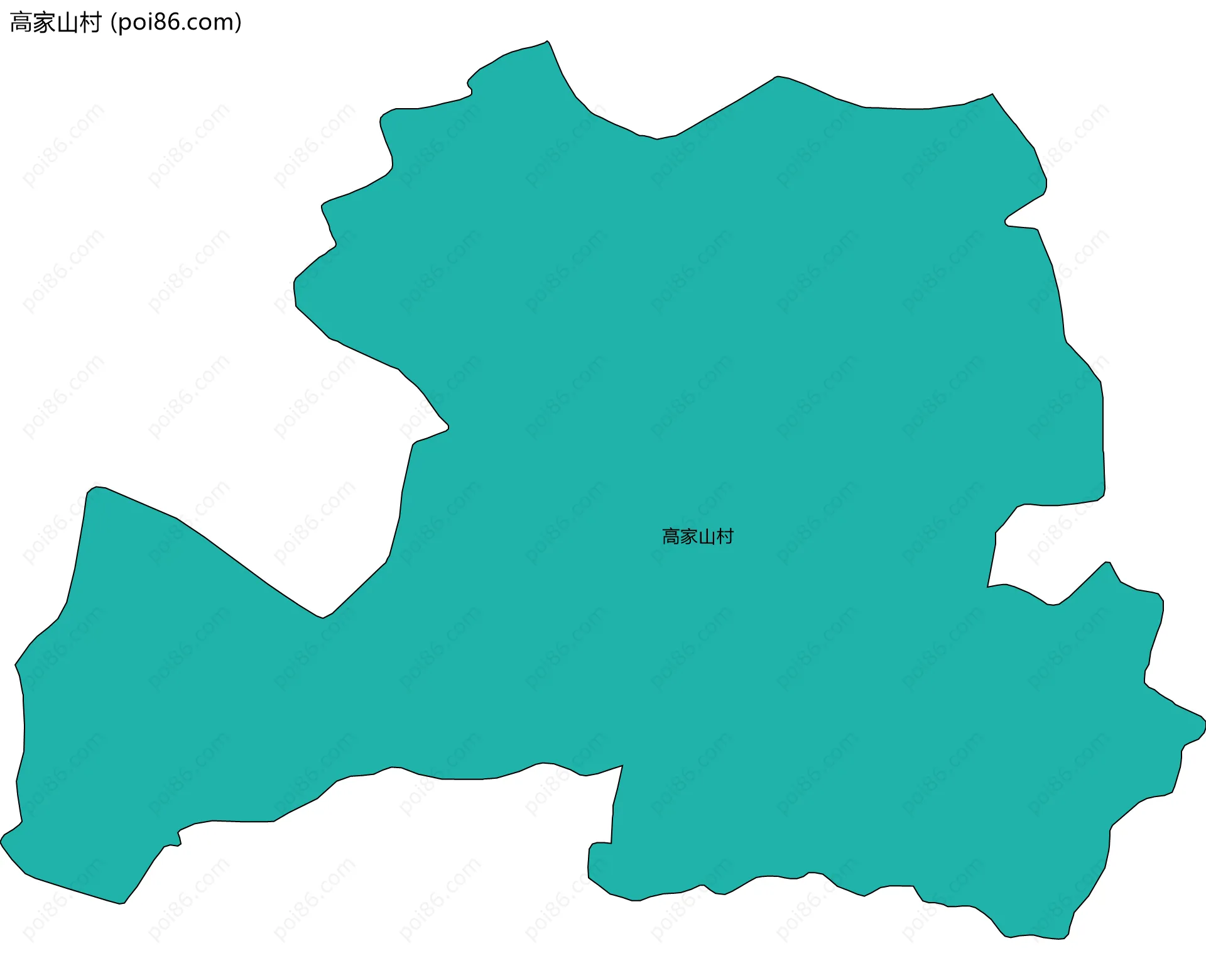 高家山村边界地图
