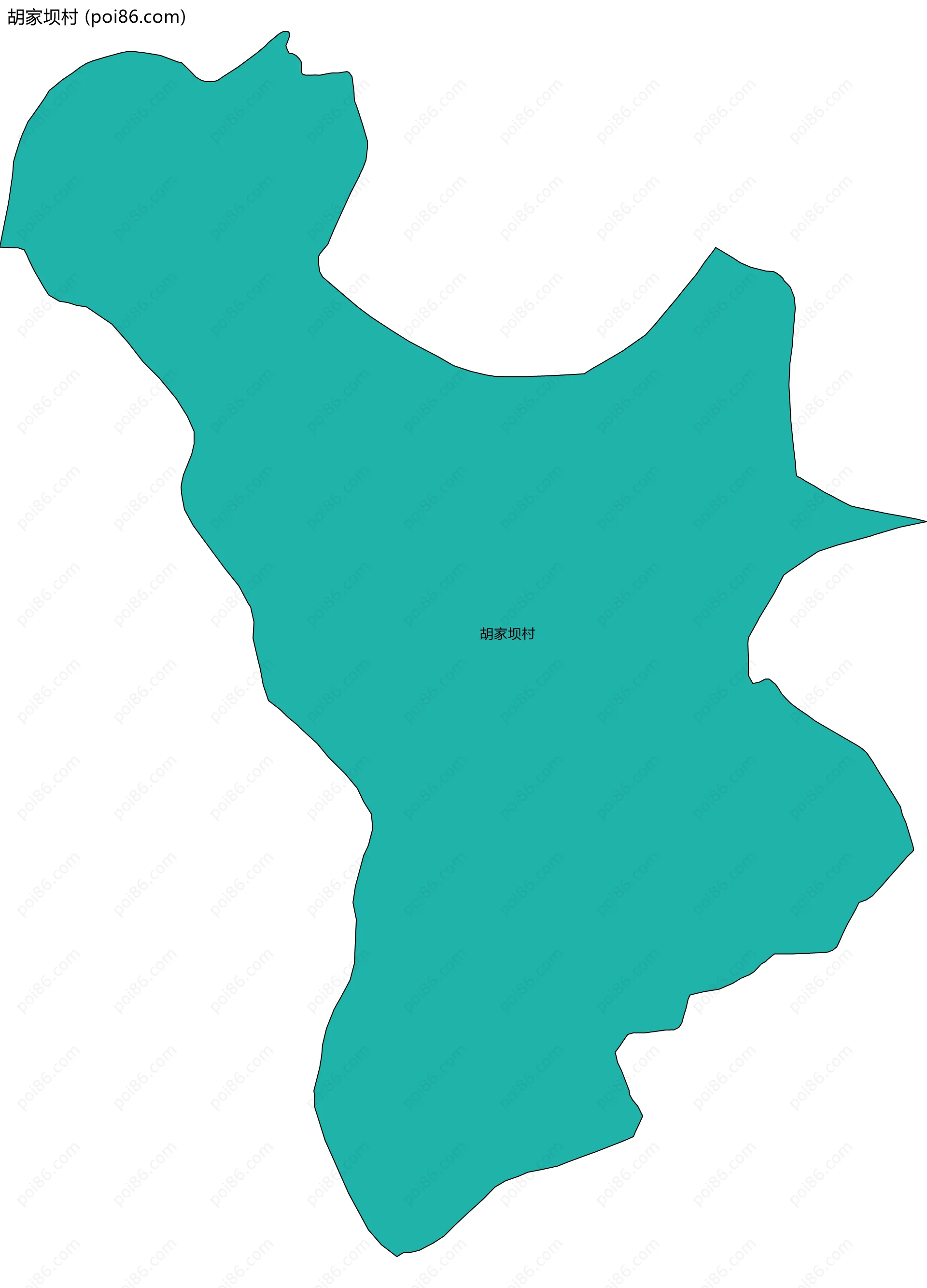 胡家坝村边界地图