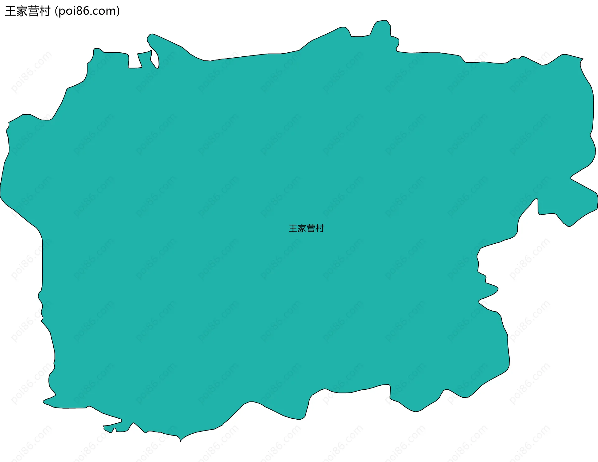 王家营村边界地图