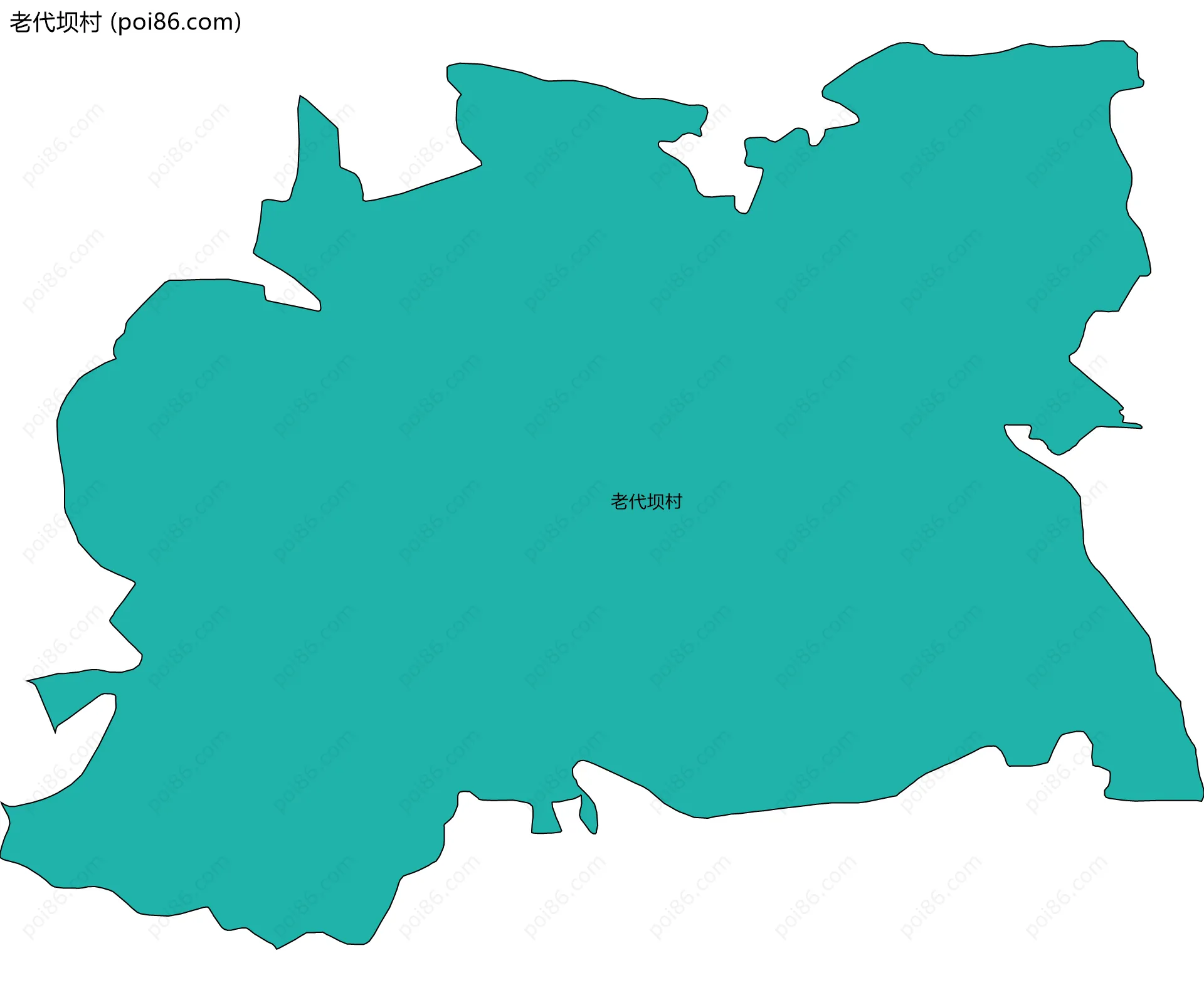 老代坝村边界地图