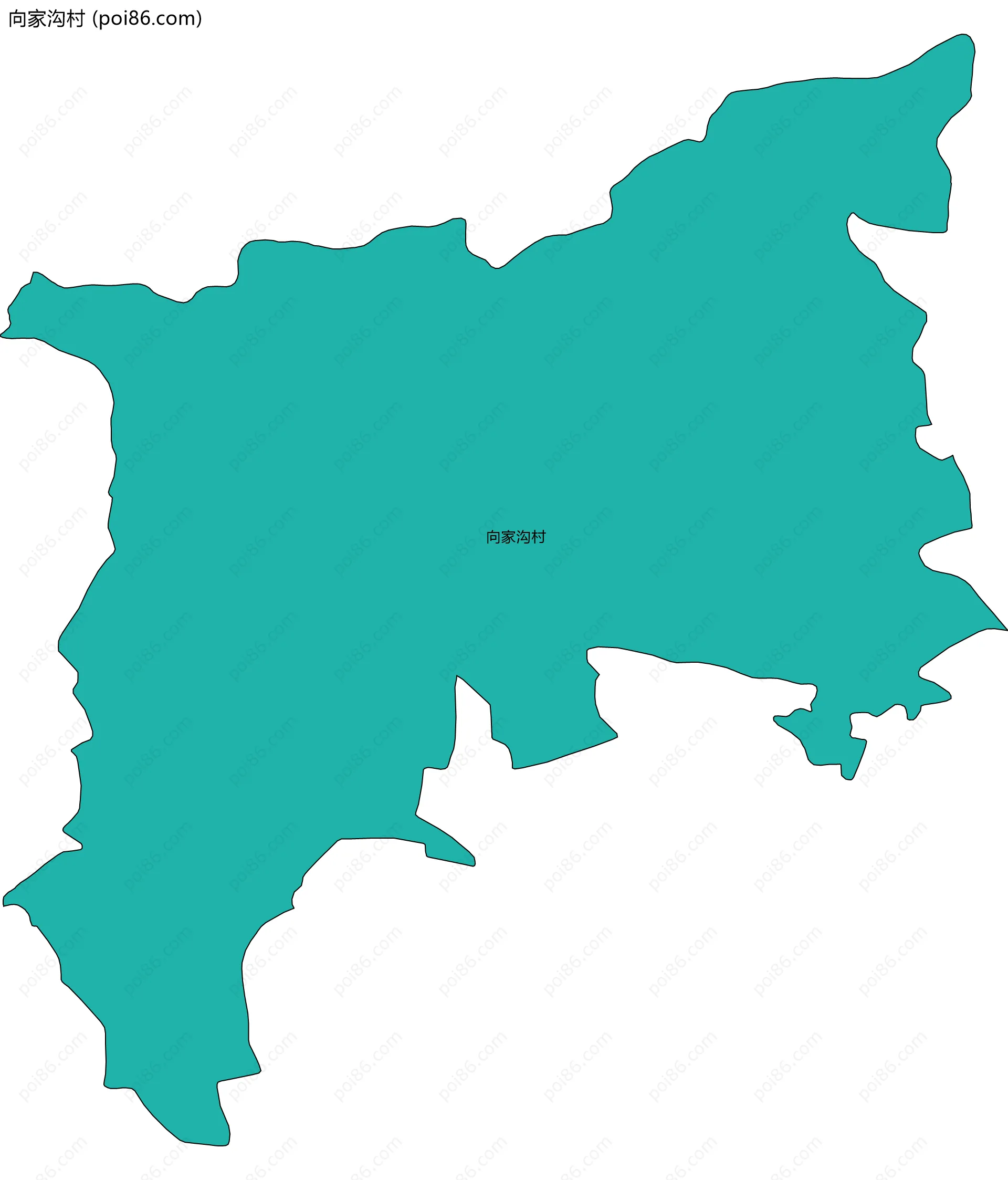 向家沟村边界地图