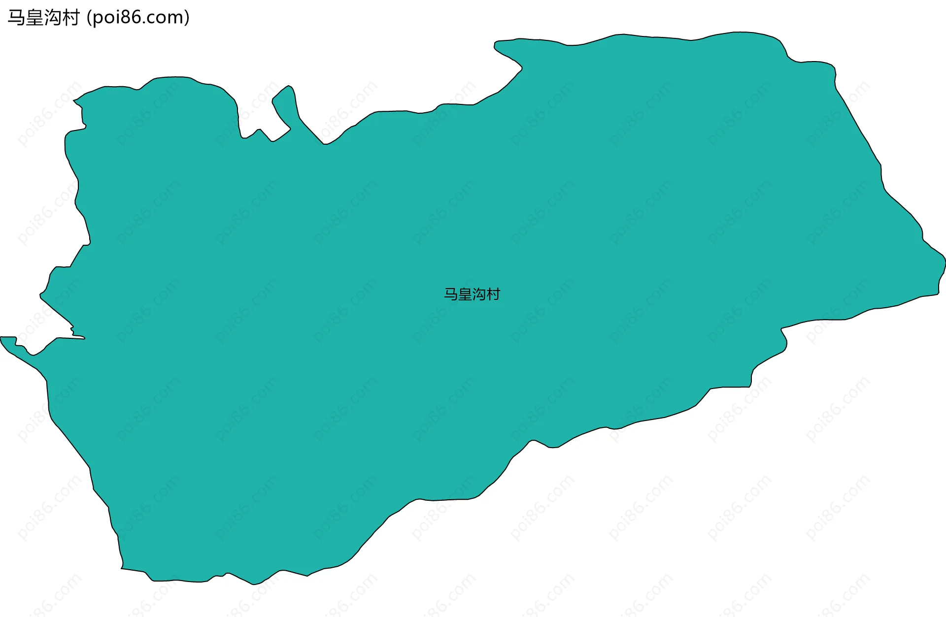 马皇沟村边界地图