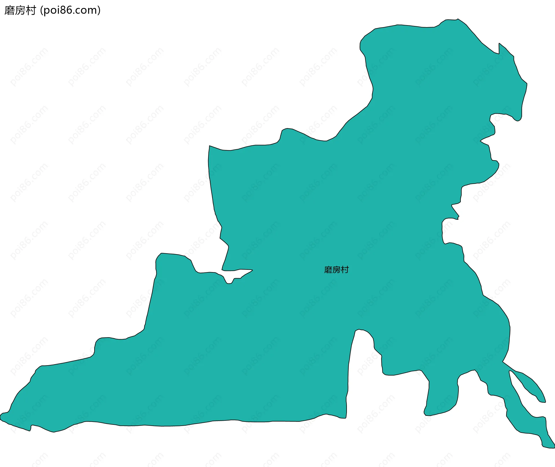磨房村边界地图