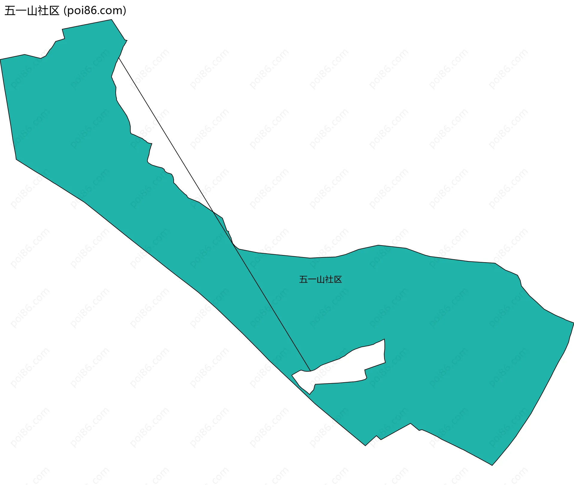 五一山社区边界地图