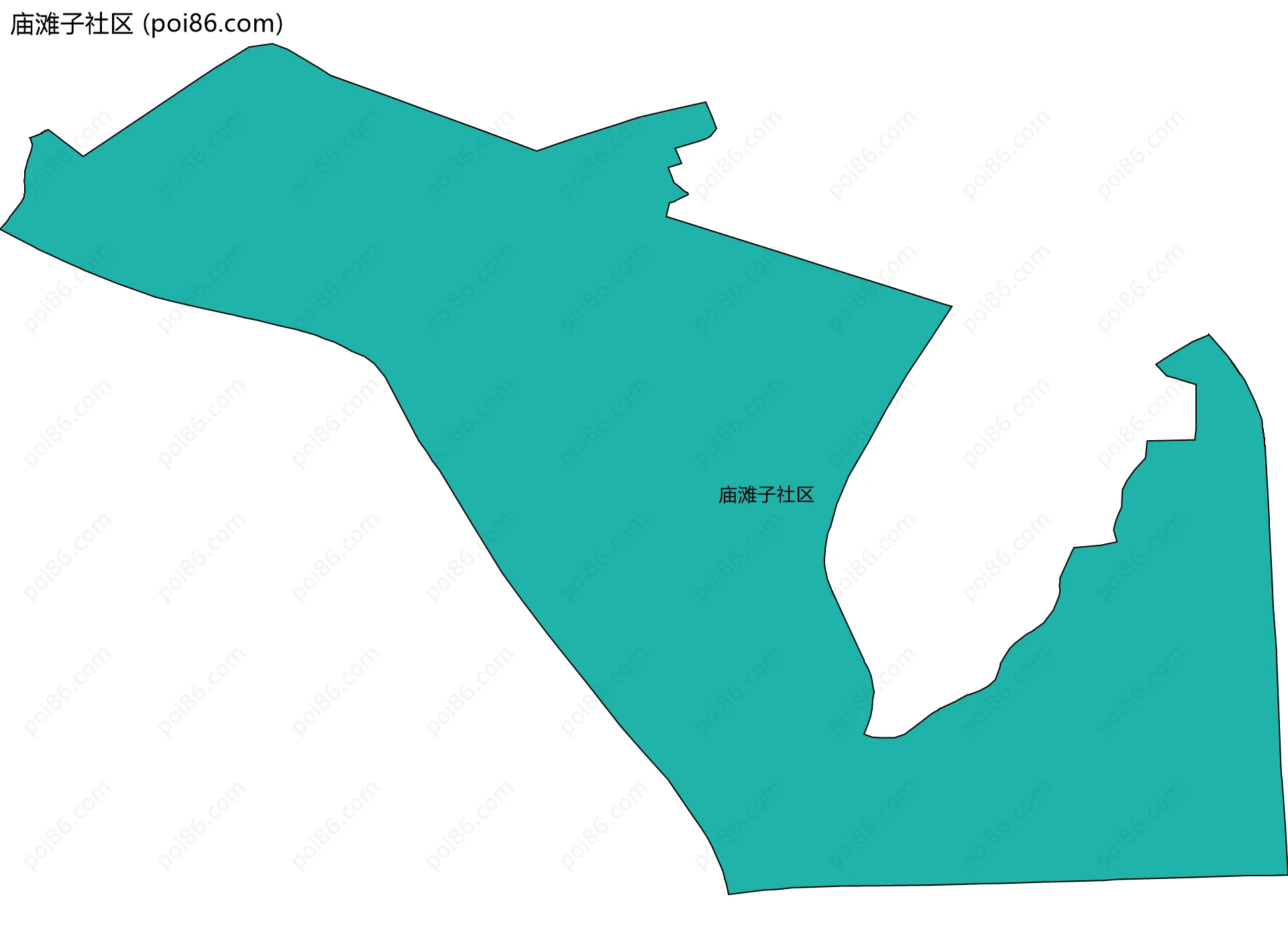 庙滩子社区边界地图