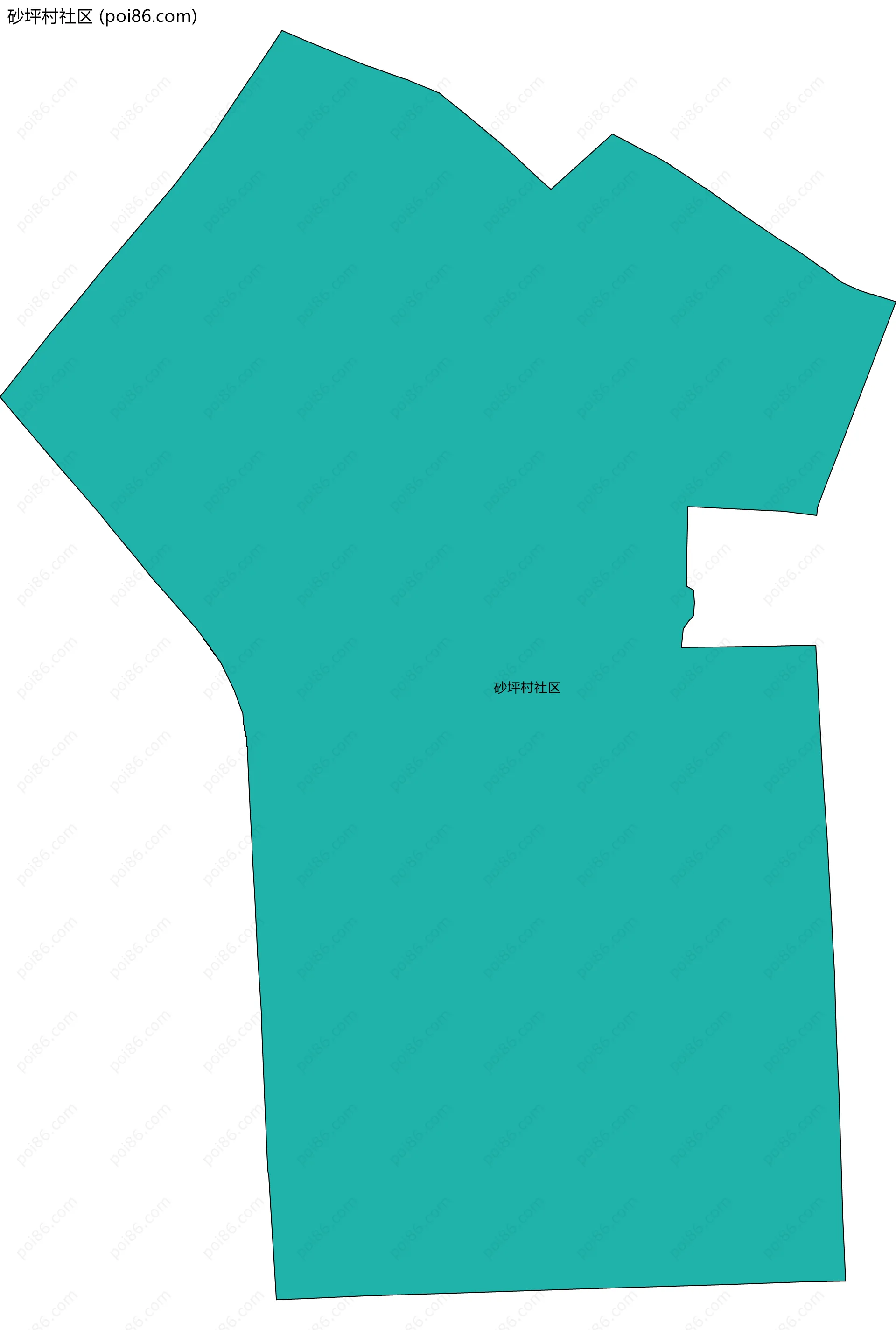 砂坪村社区边界地图