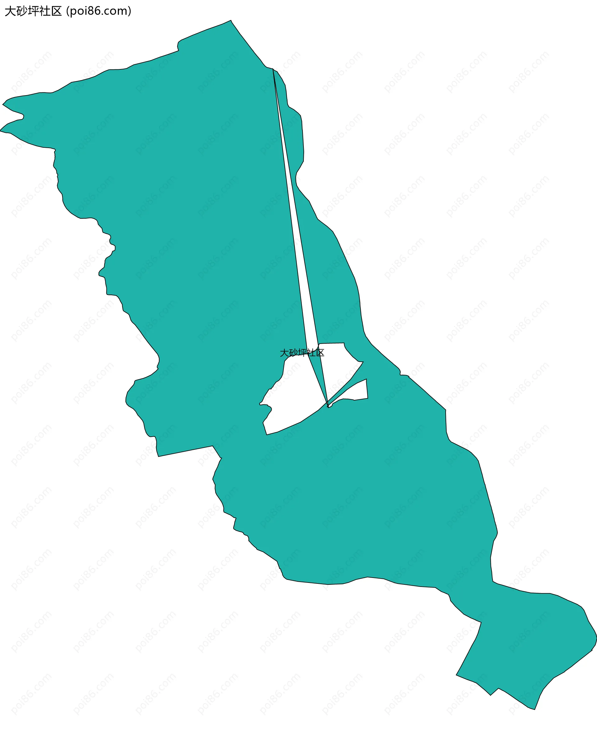 大砂坪社区边界地图
