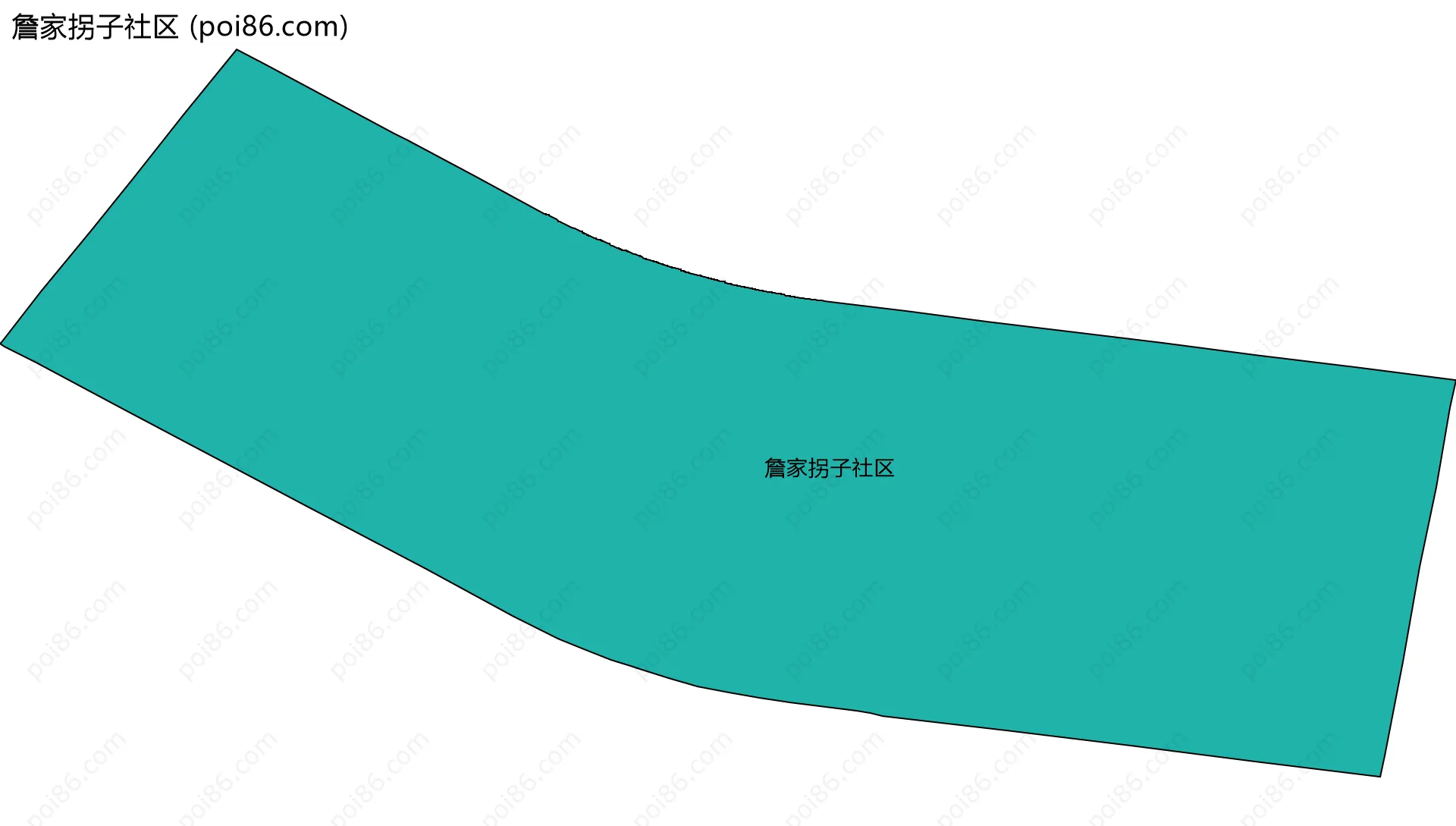 詹家拐子社区边界地图