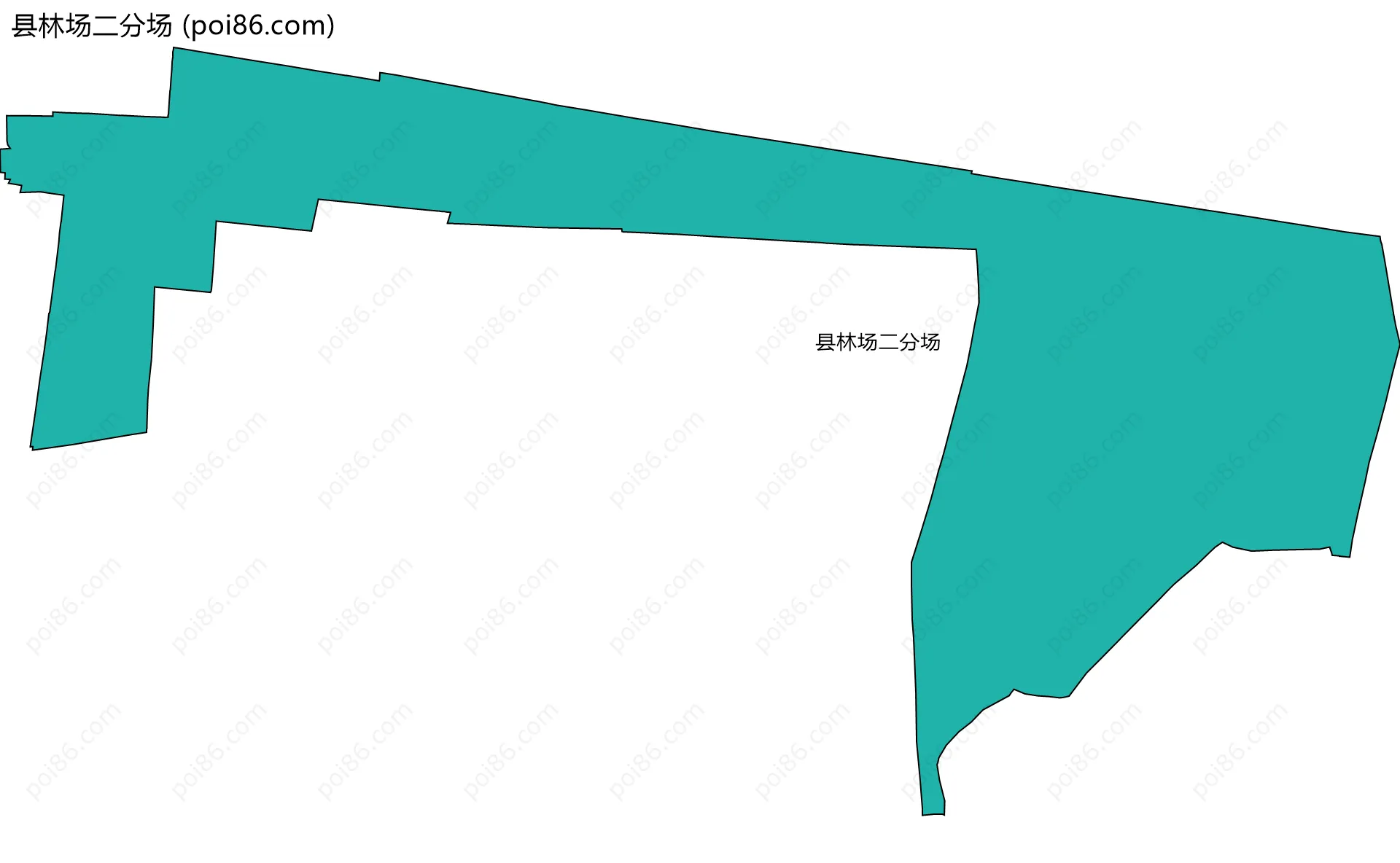 县林场二分场边界地图