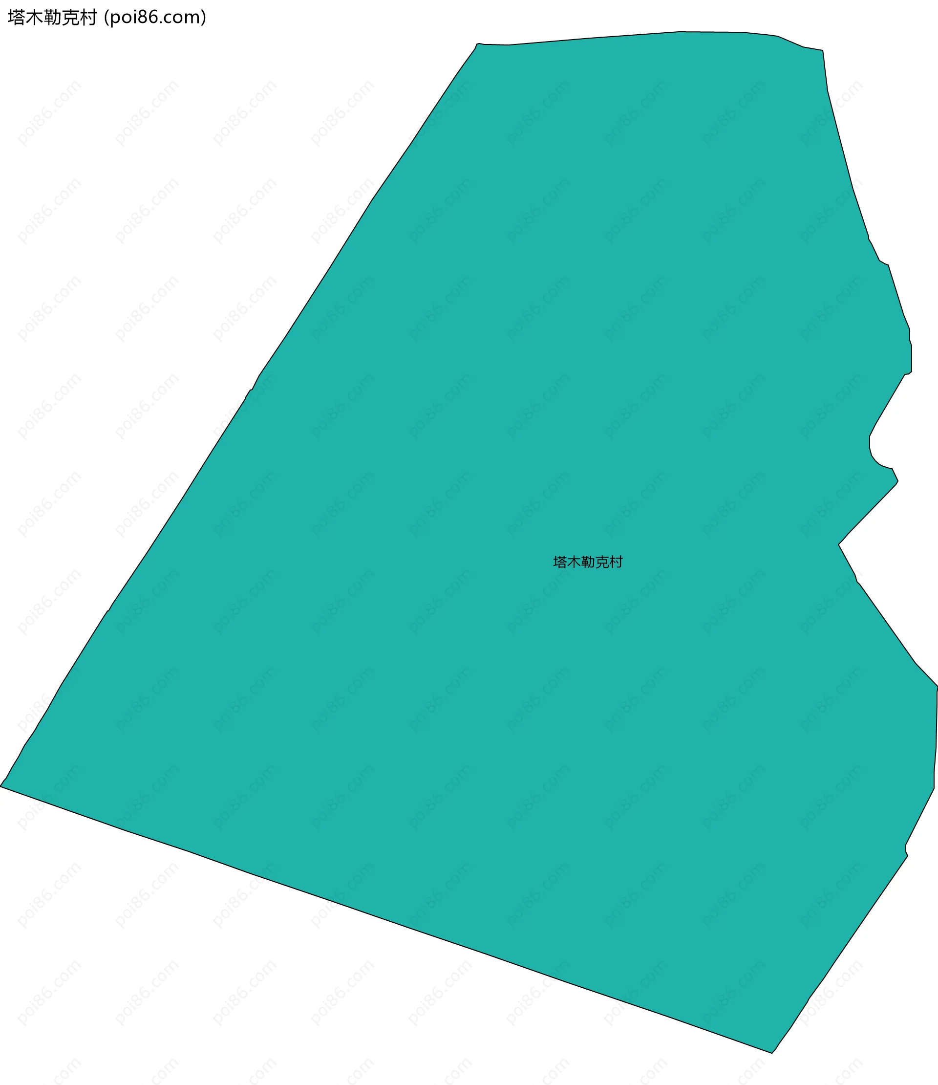 塔木勒克村边界地图