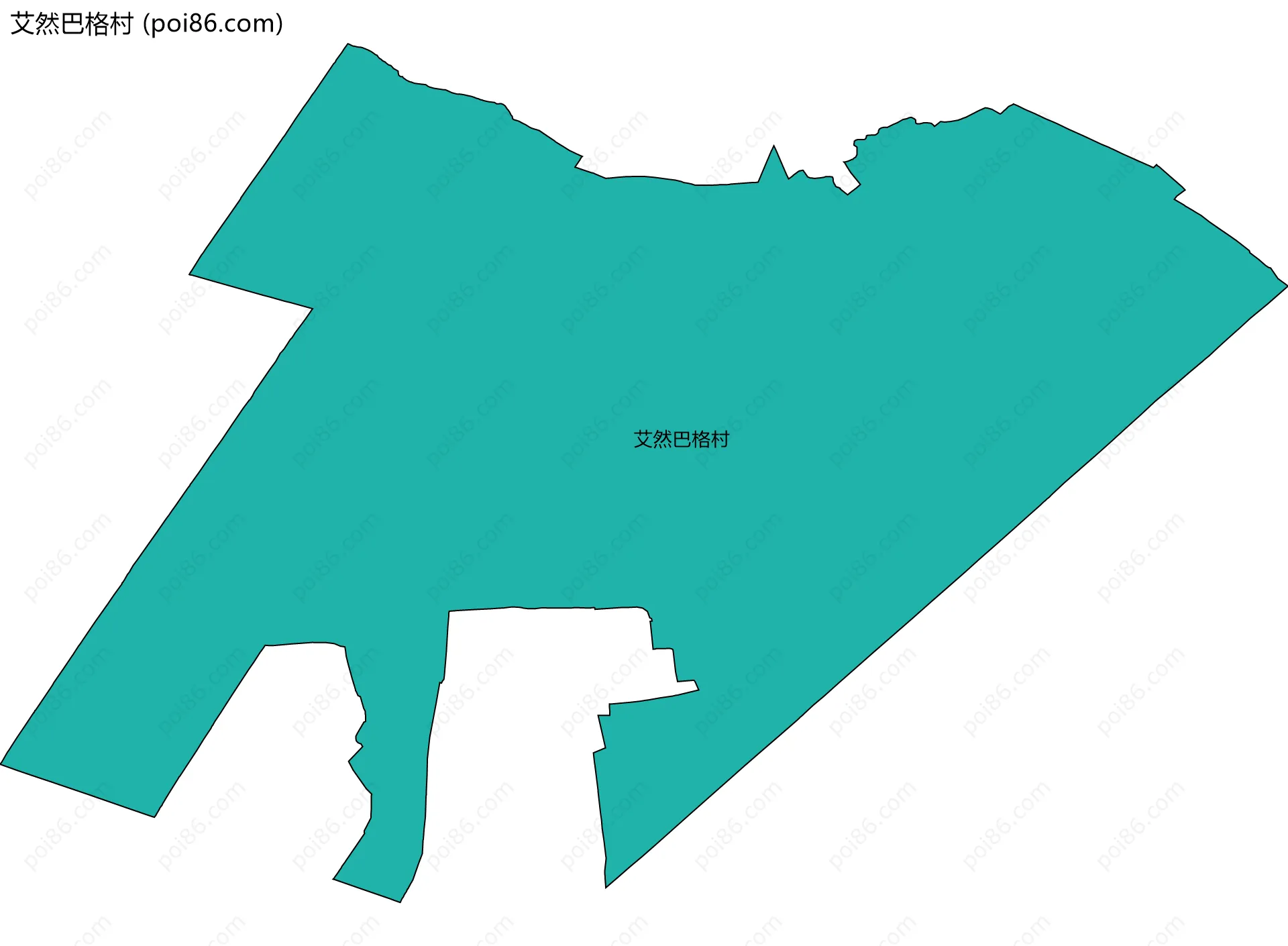 艾然巴格村边界地图