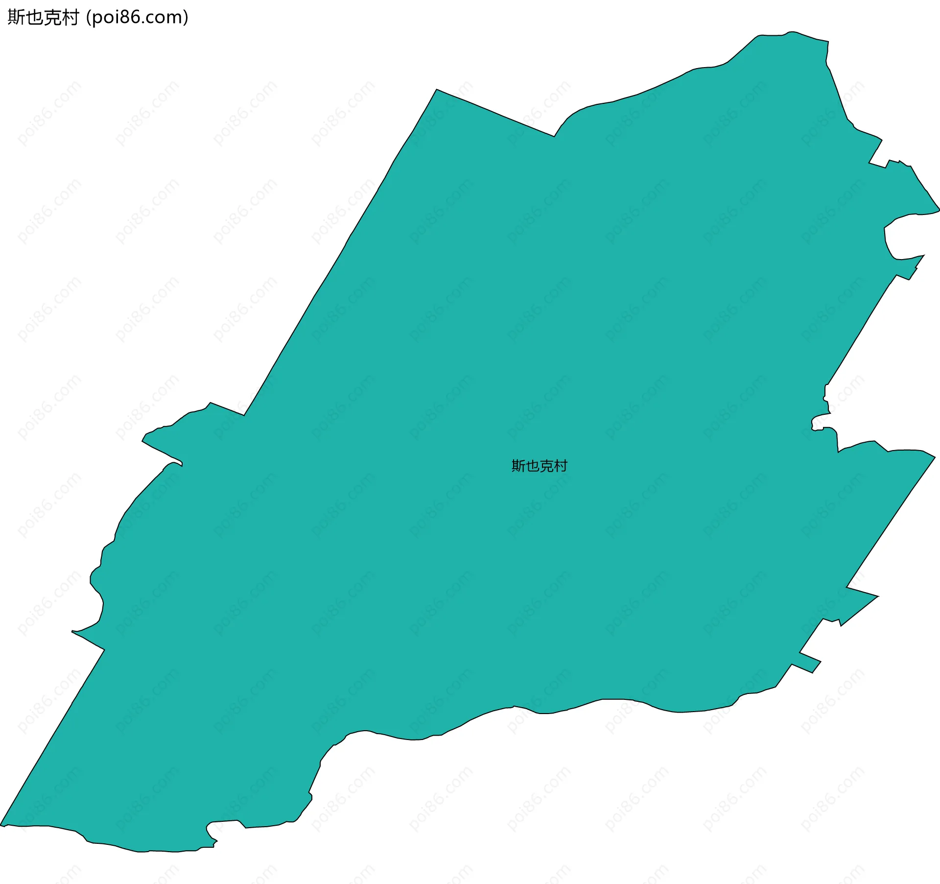 斯也克村边界地图