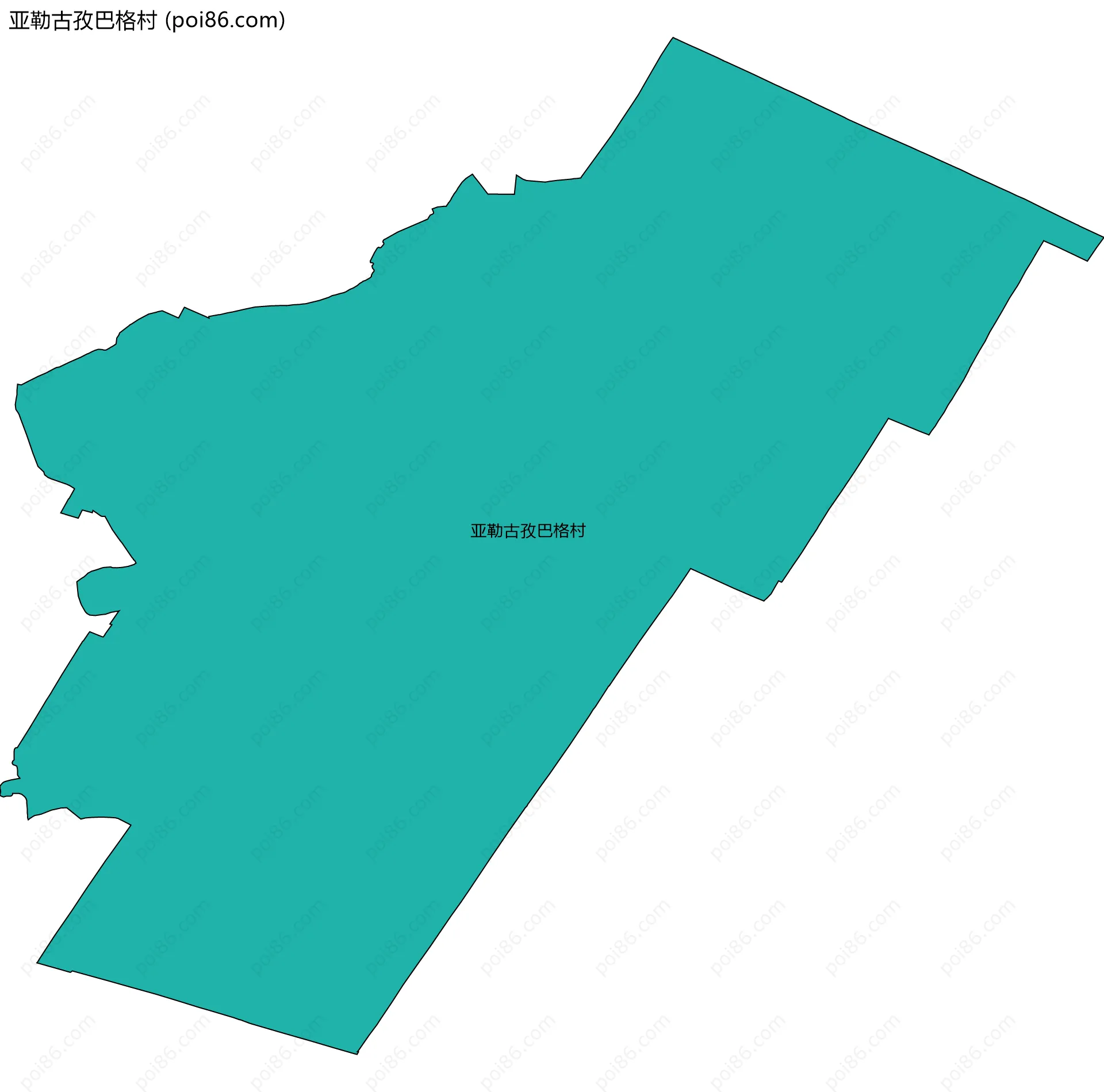 亚勒古孜巴格村边界地图