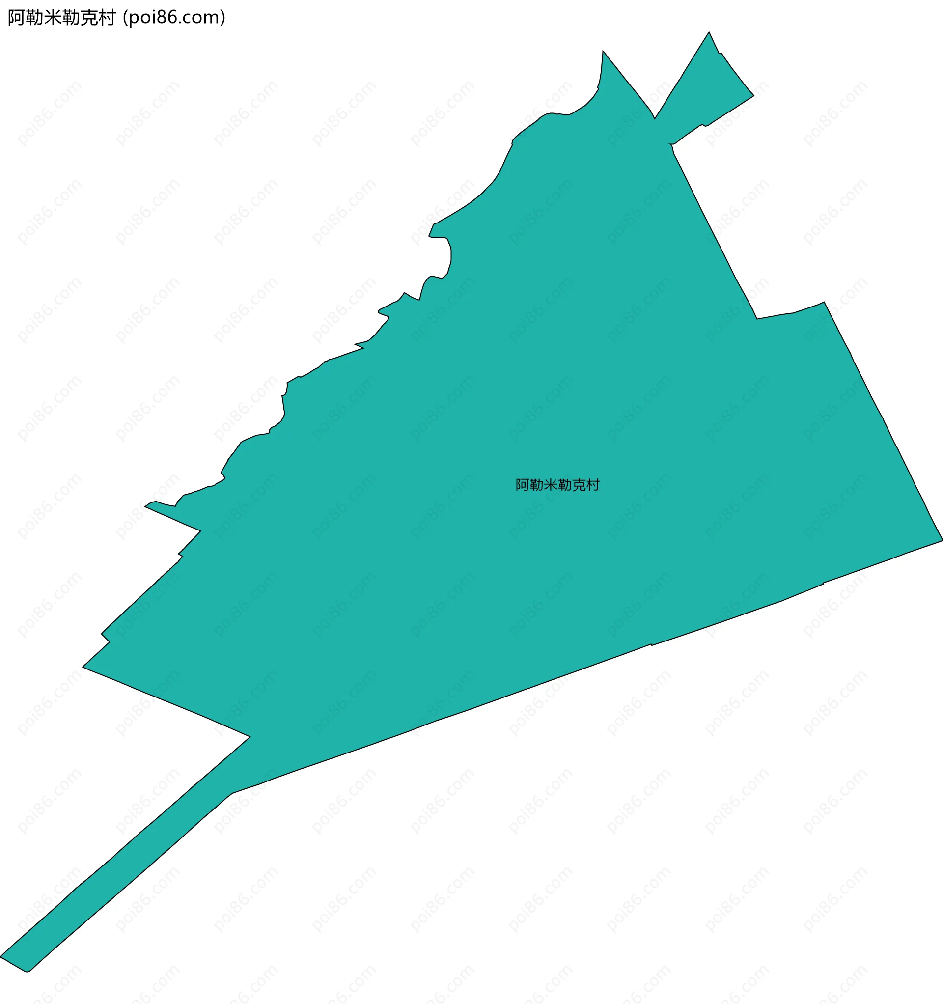 阿勒米勒克村边界地图