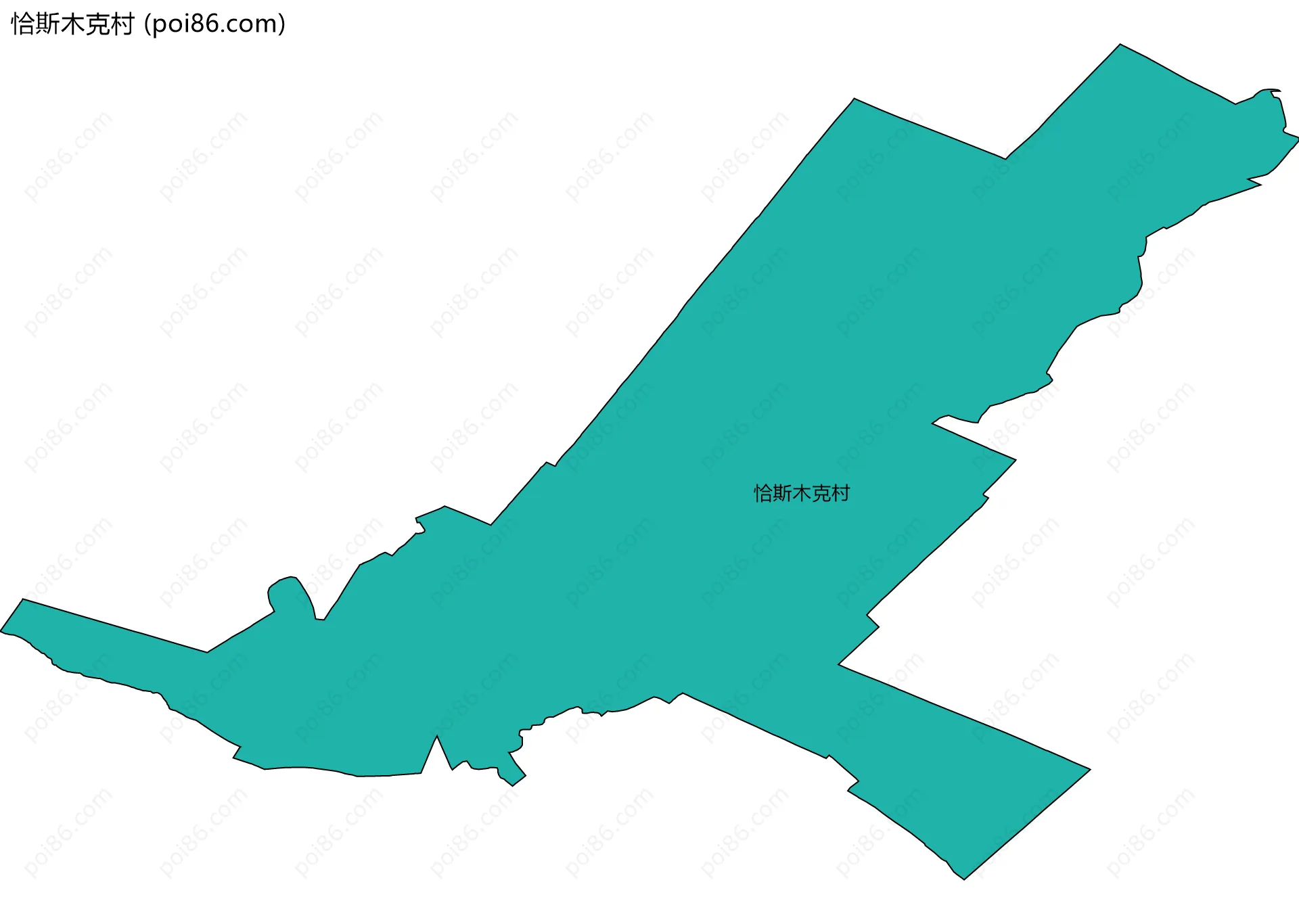 恰斯木克村边界地图