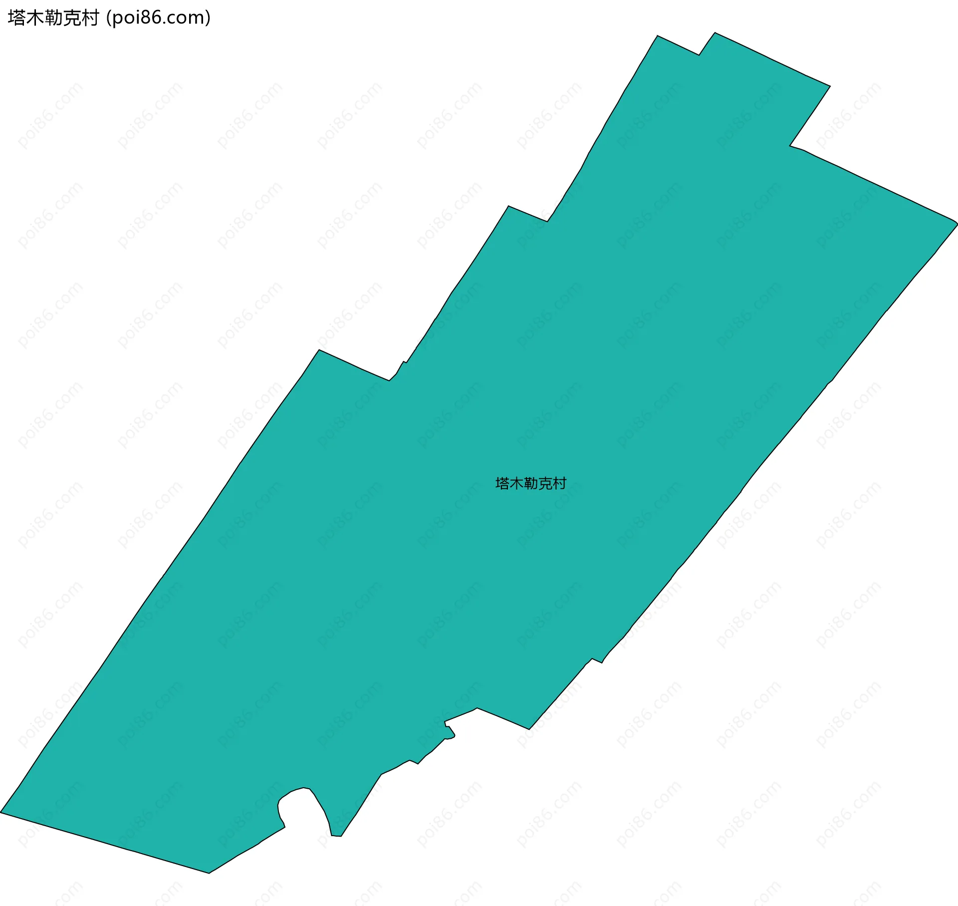 塔木勒克村边界地图