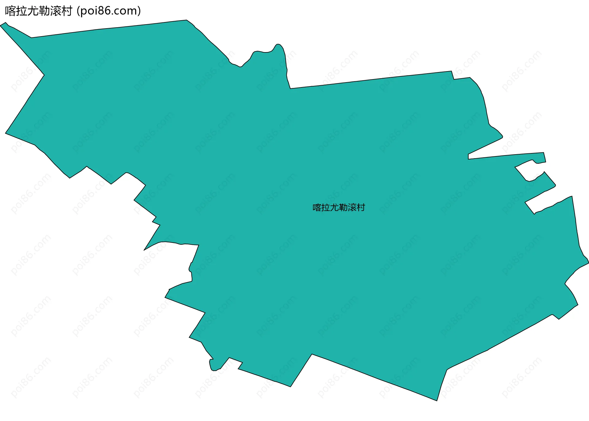 喀拉尤勒滚村边界地图