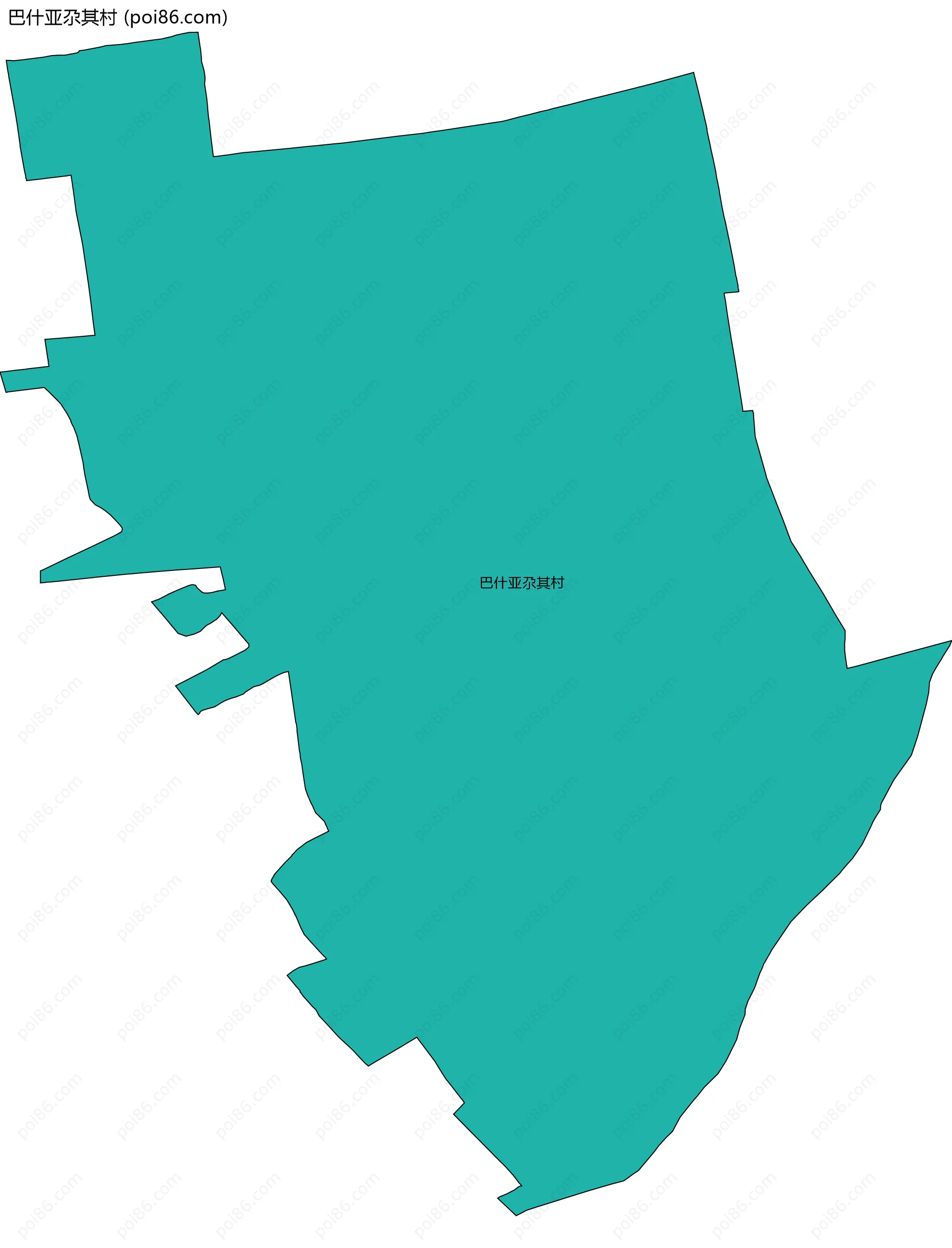 巴什亚尕其村边界地图