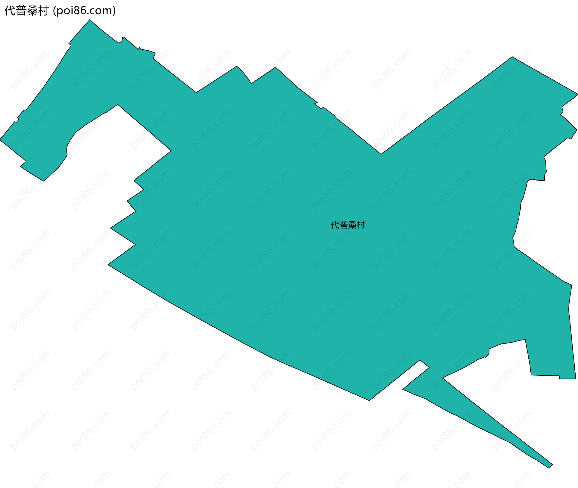 代普桑村边界地图