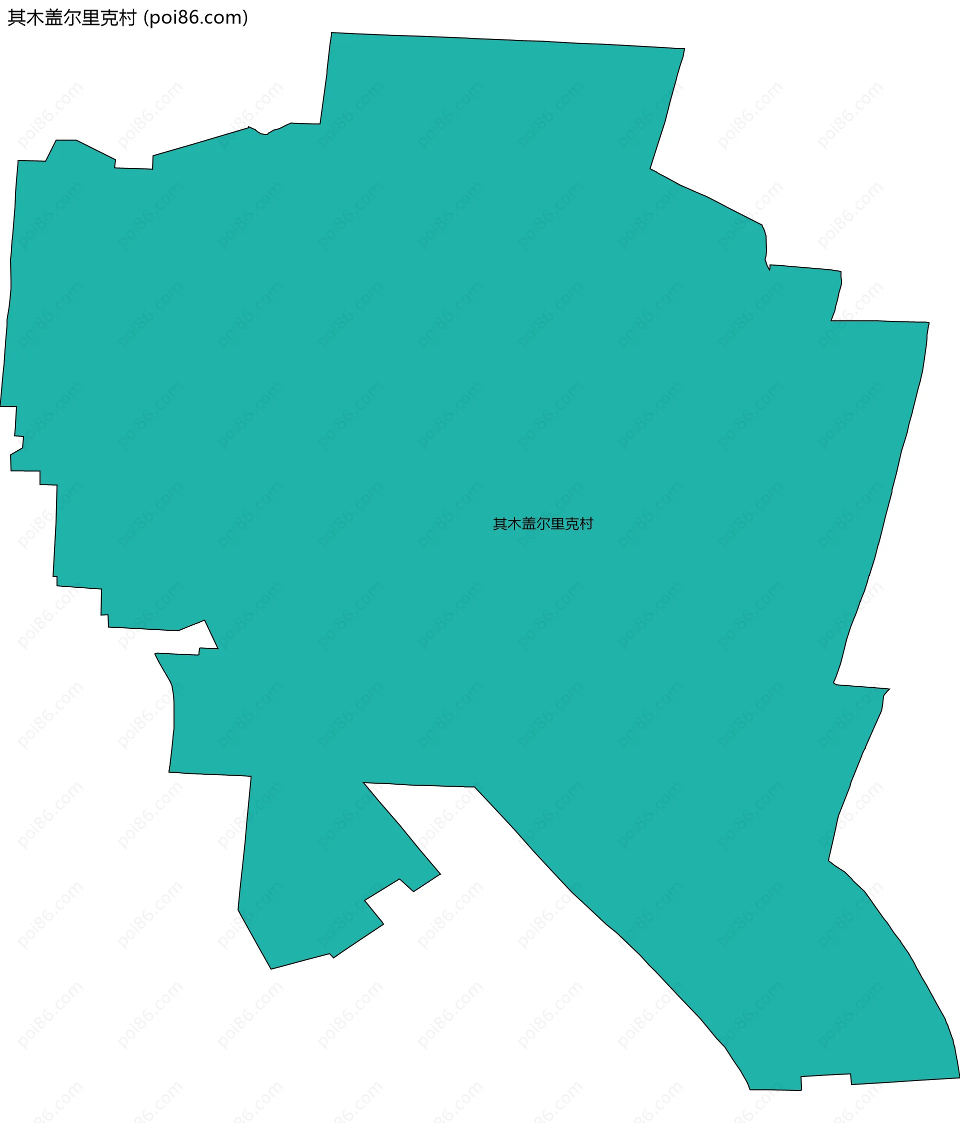 其木盖尔里克村边界地图