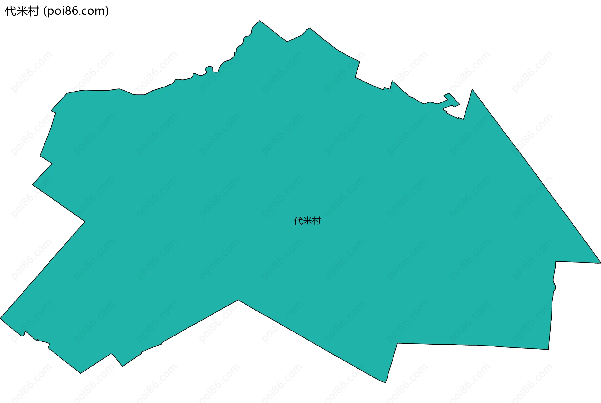 代米村边界地图