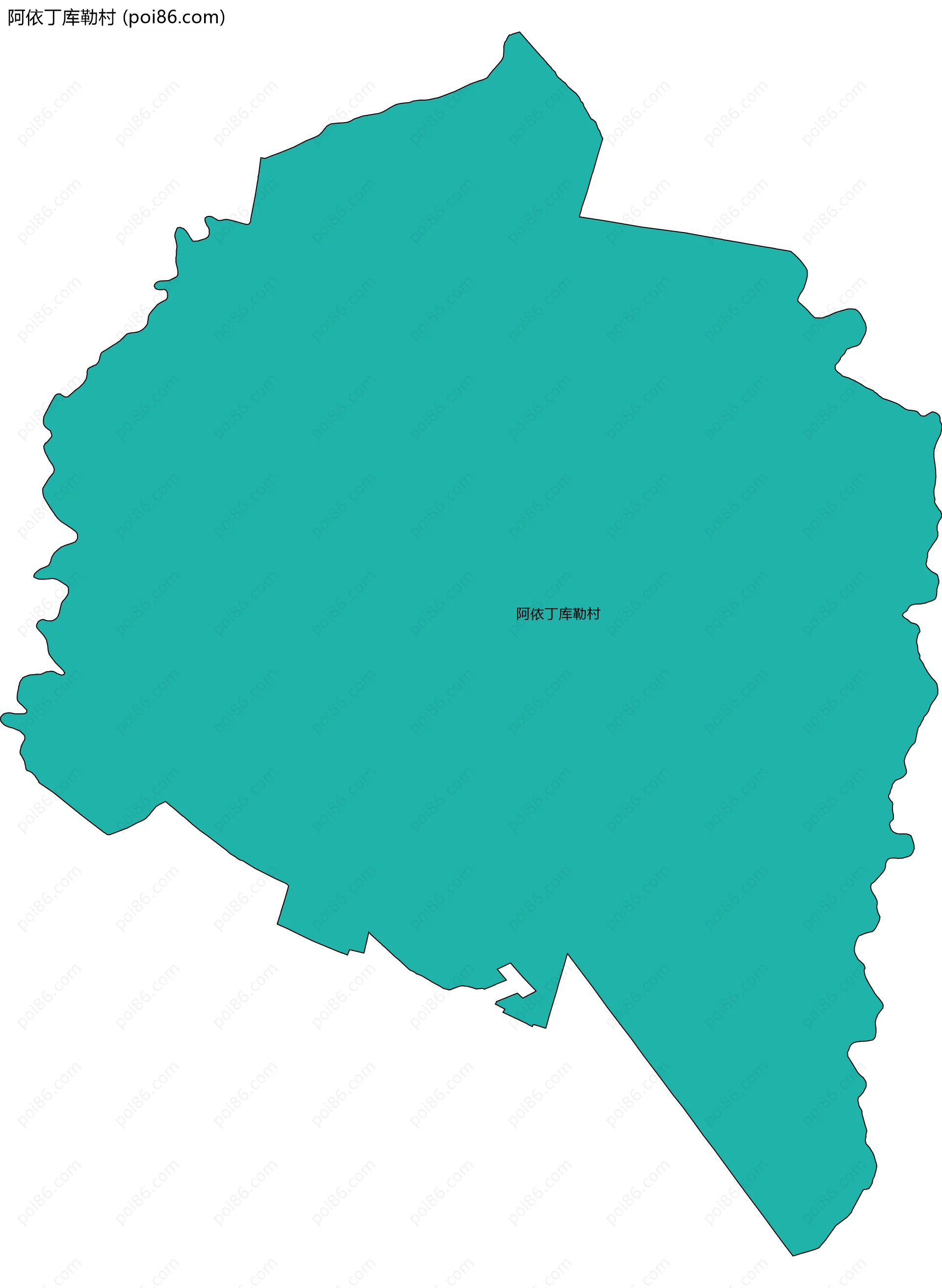 阿依丁库勒村边界地图