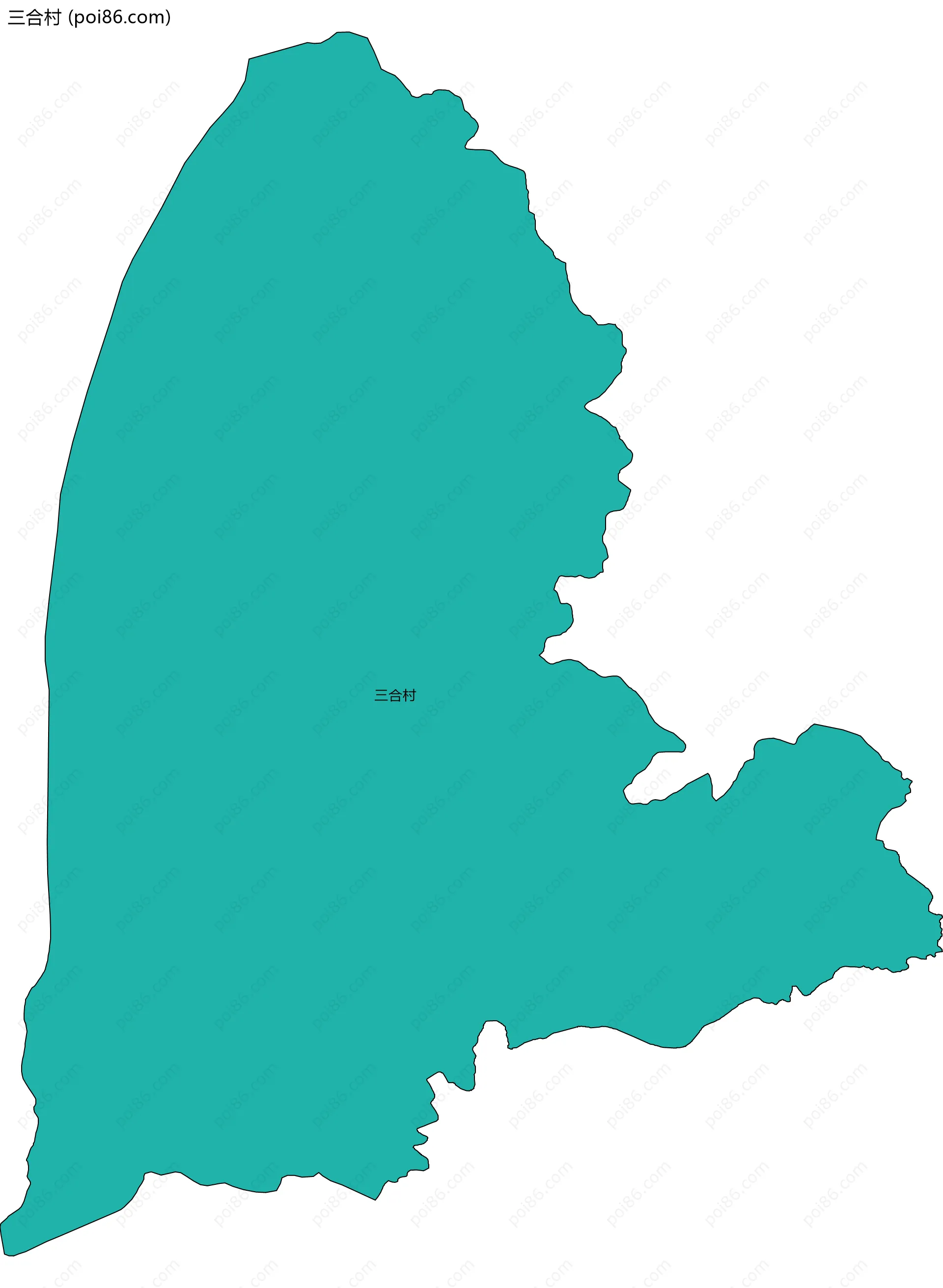 三合村边界地图